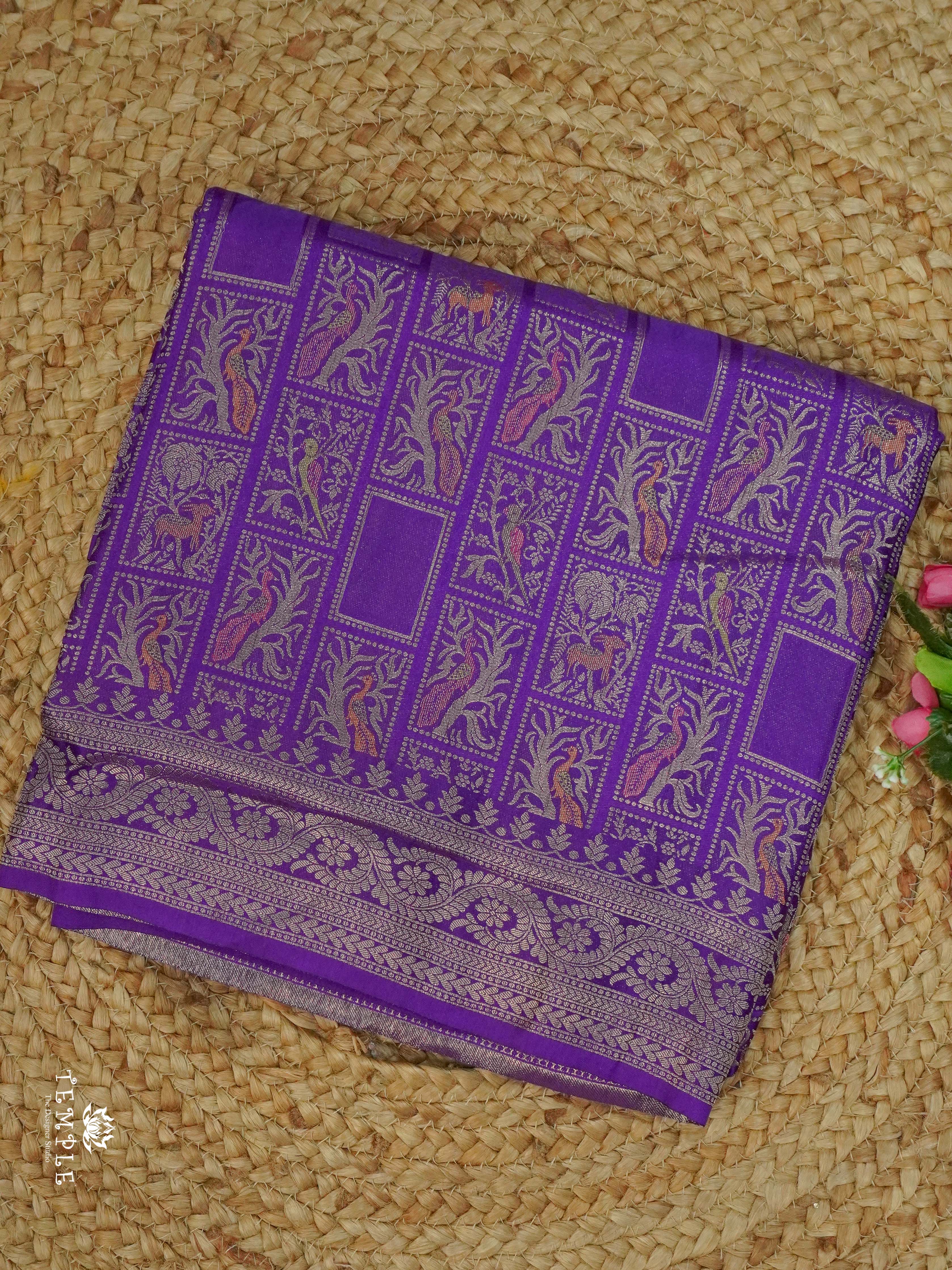 Banarasi Silk saree With Peacock Motifs | TTDS2331