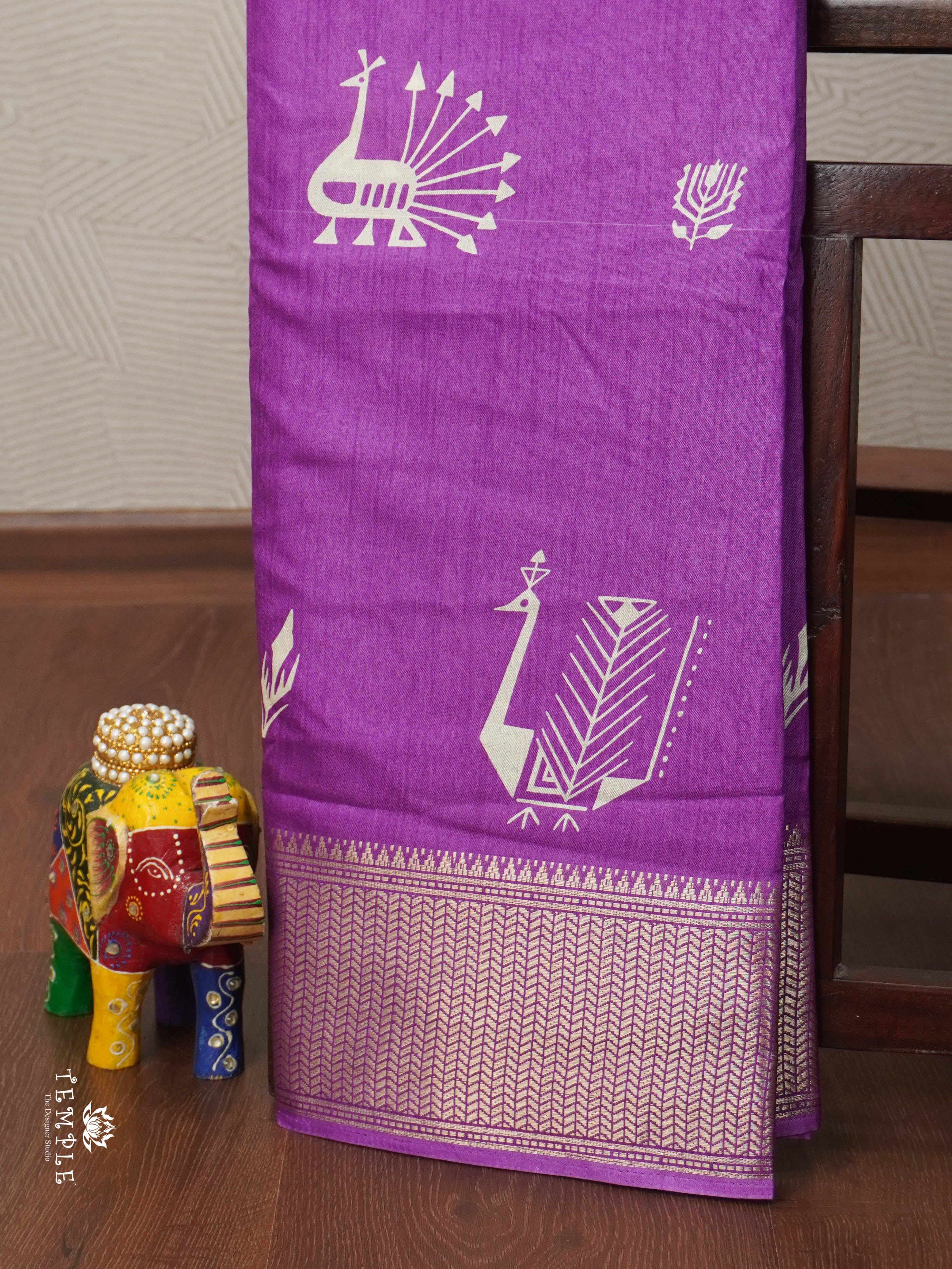 Printed Semi Crepe Silk Saree | TTDS1854