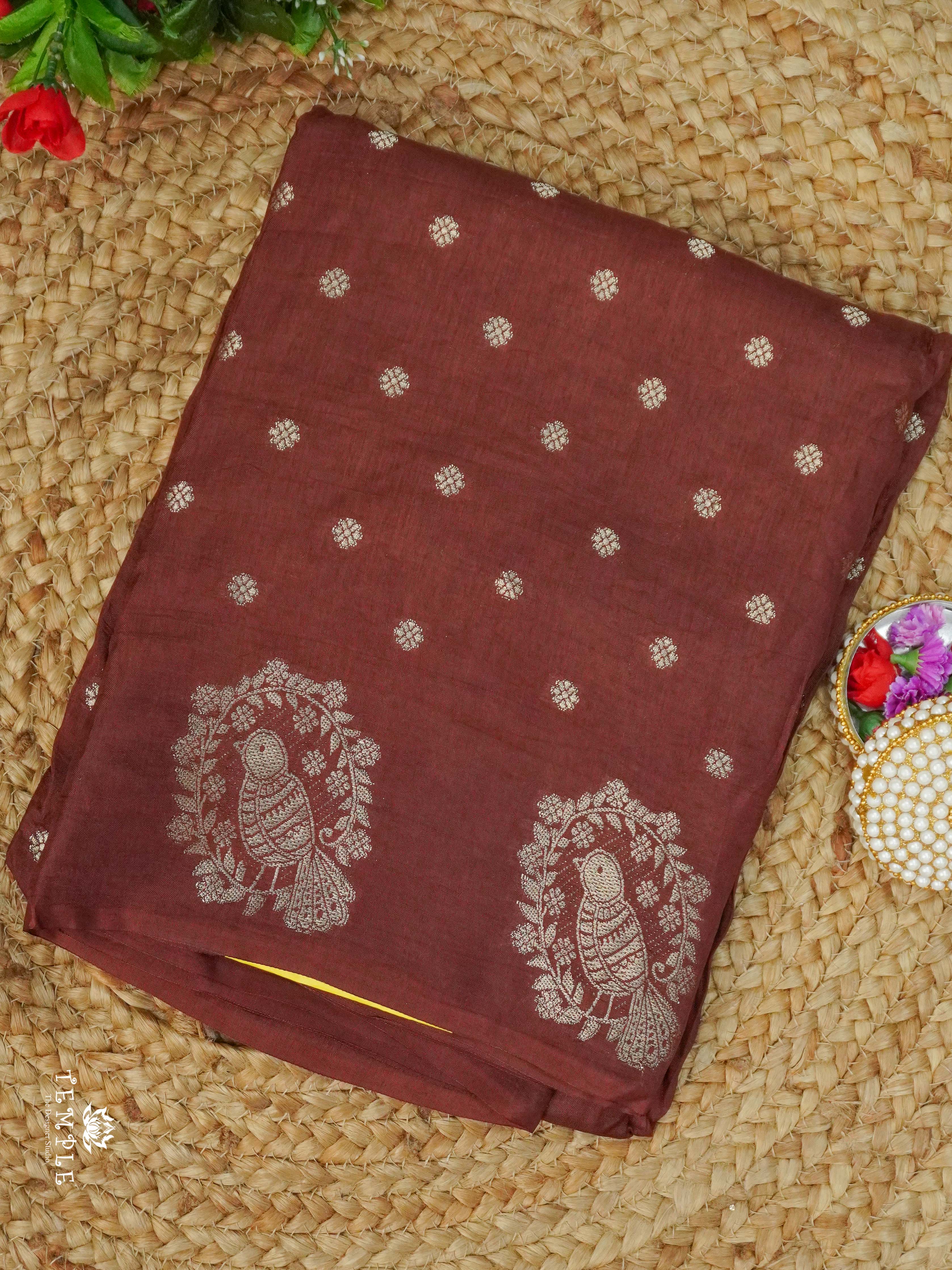 Viscose Georgette Saree with Sparrow Border| TTDS2334