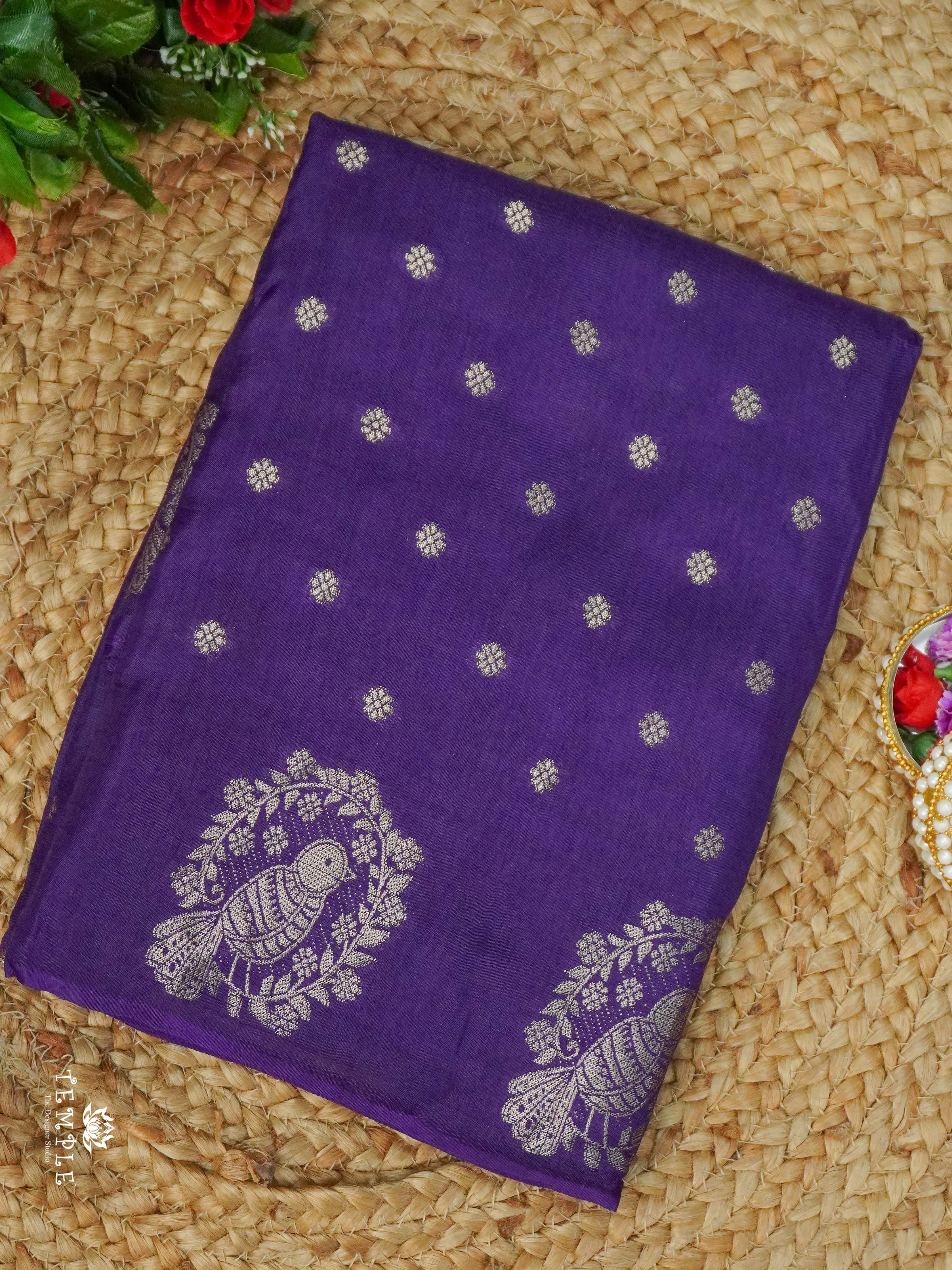 Viscose Georgette Saree with Sparrow Border| TTDS2334