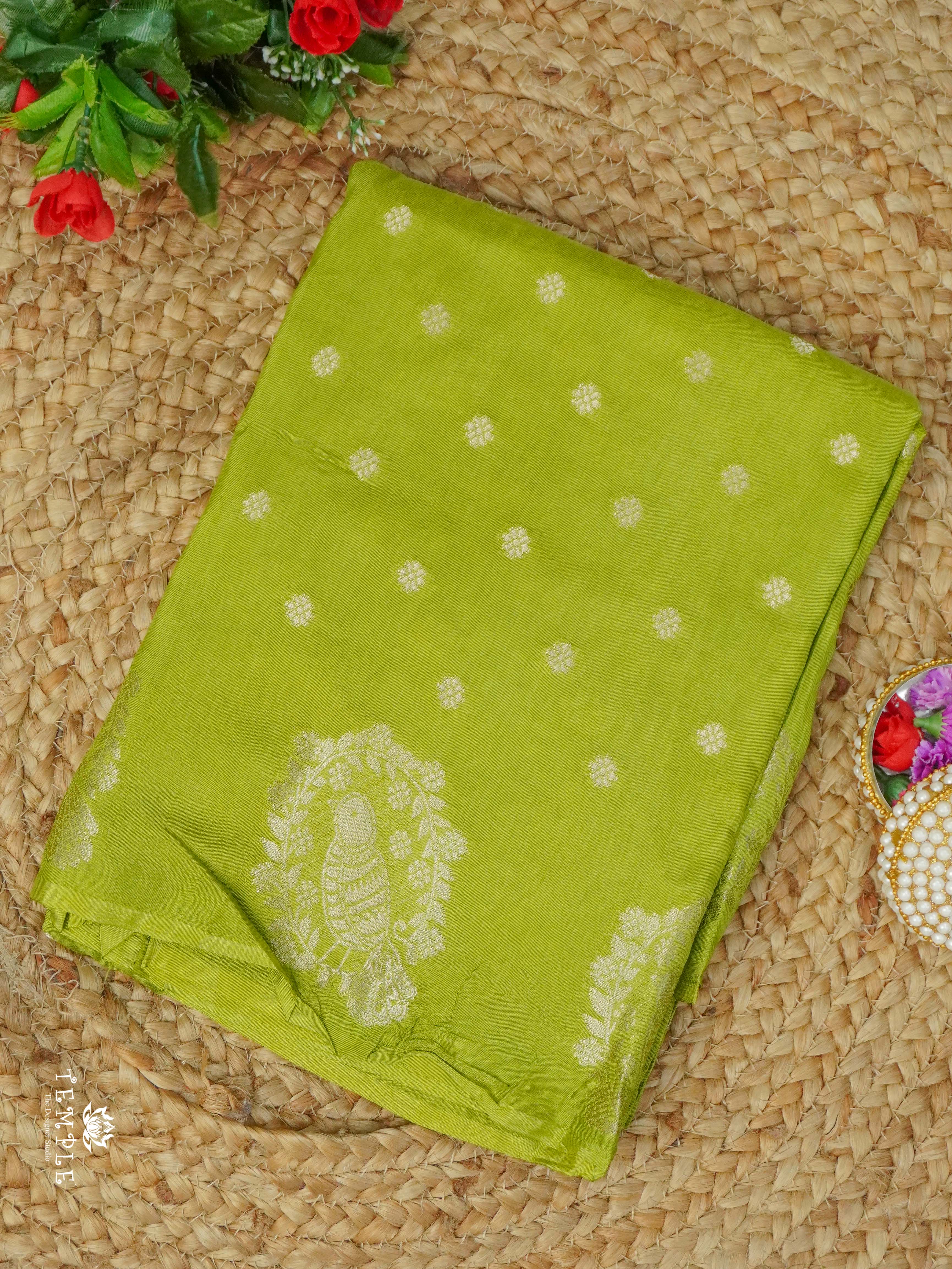 Viscose Georgette Saree with Sparrow Border| TTDS2334