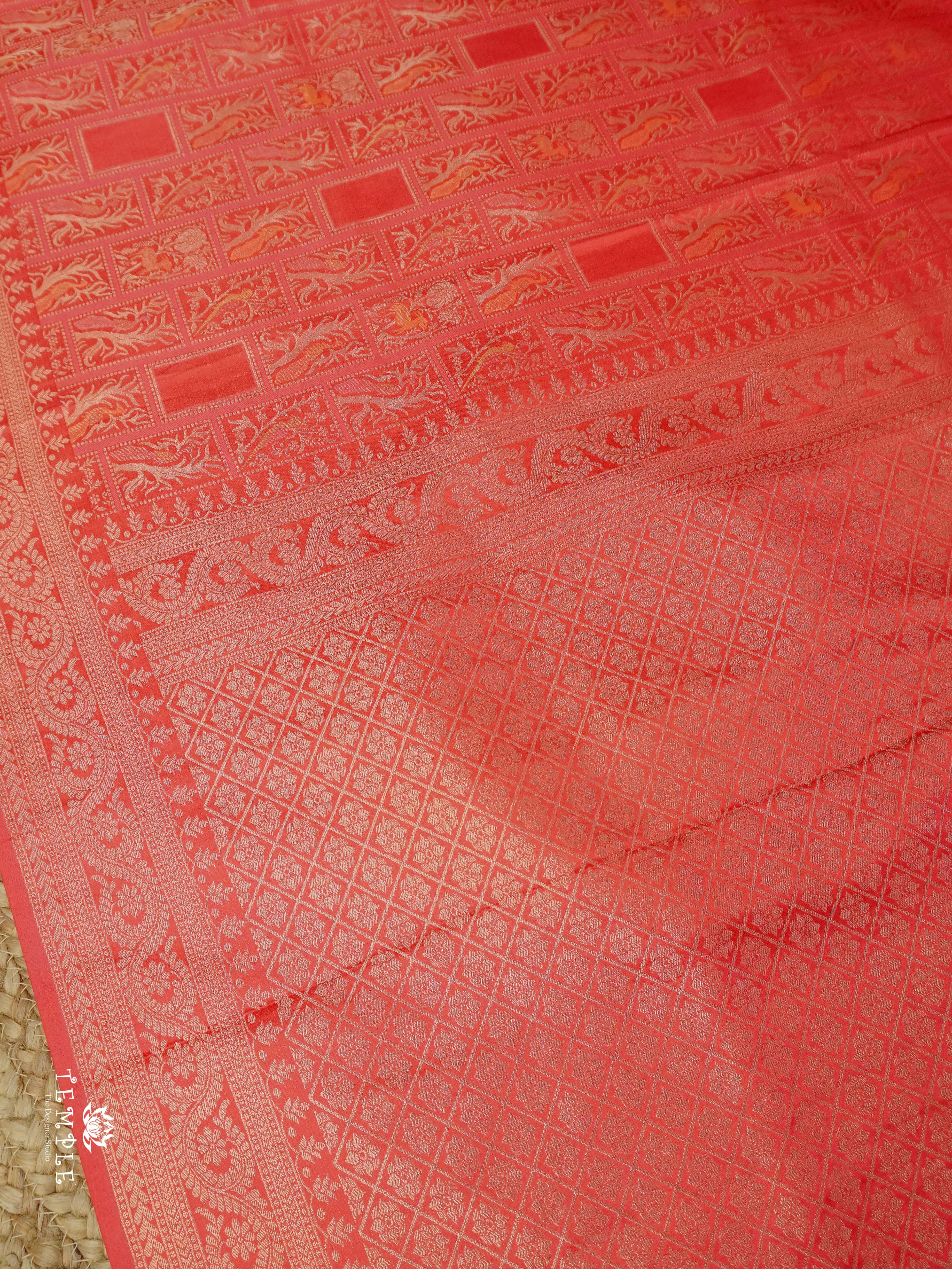 Banarasi Silk saree With Peacock Motifs | TTDS2331