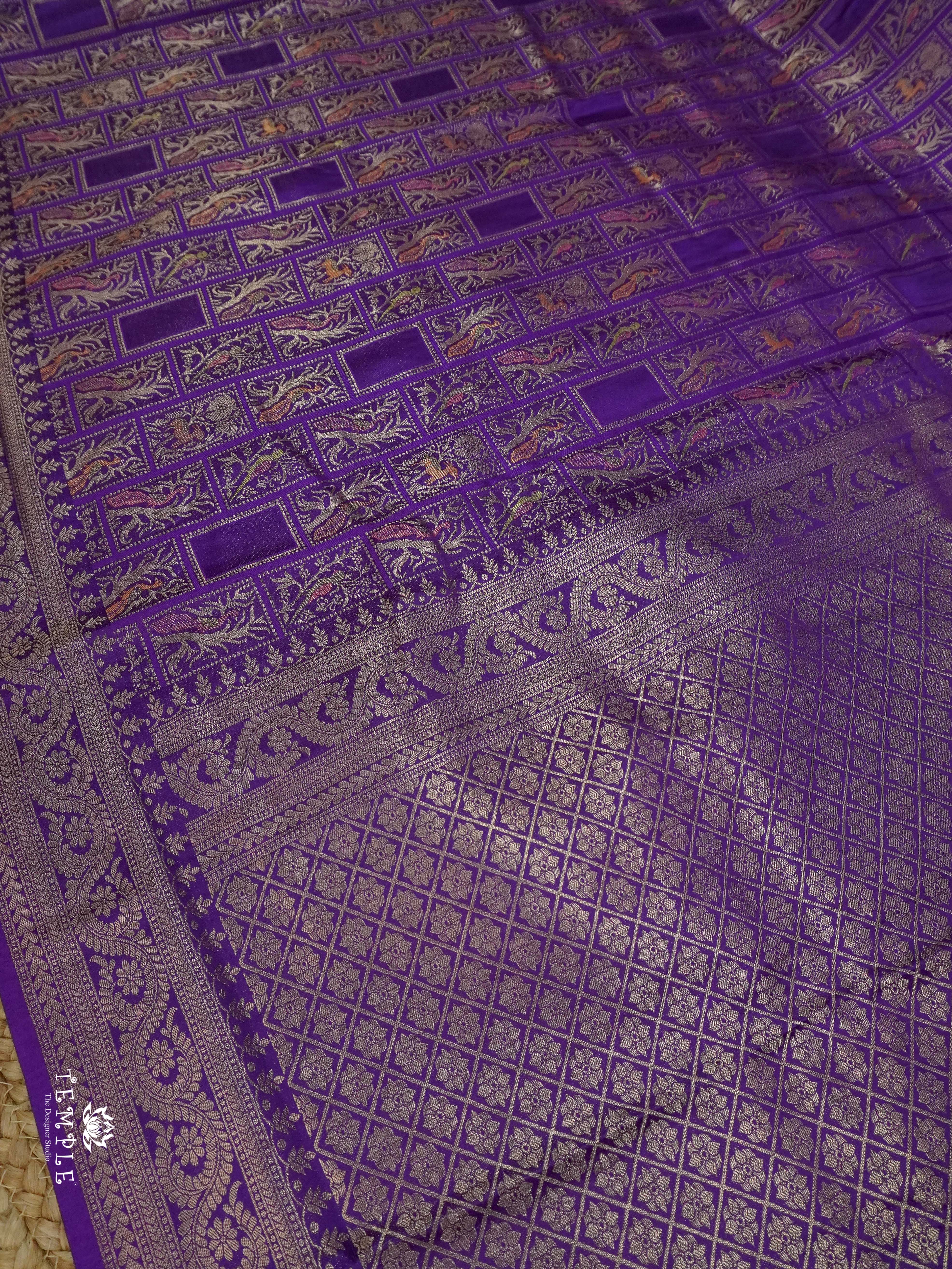Banarasi Silk saree With Peacock Motifs | TTDS2331