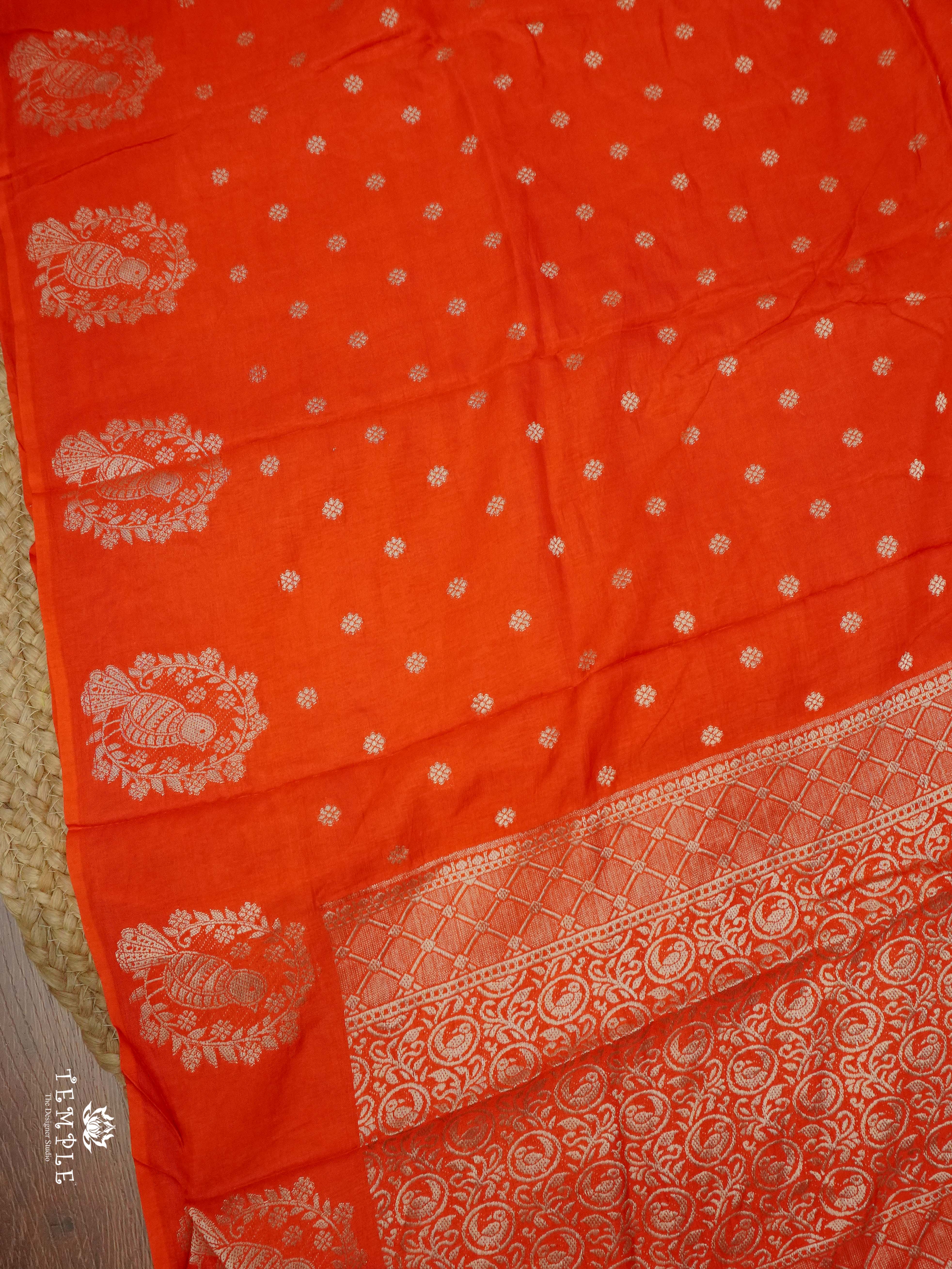 Viscose Georgette Saree with Sparrow Border| TTDS2334