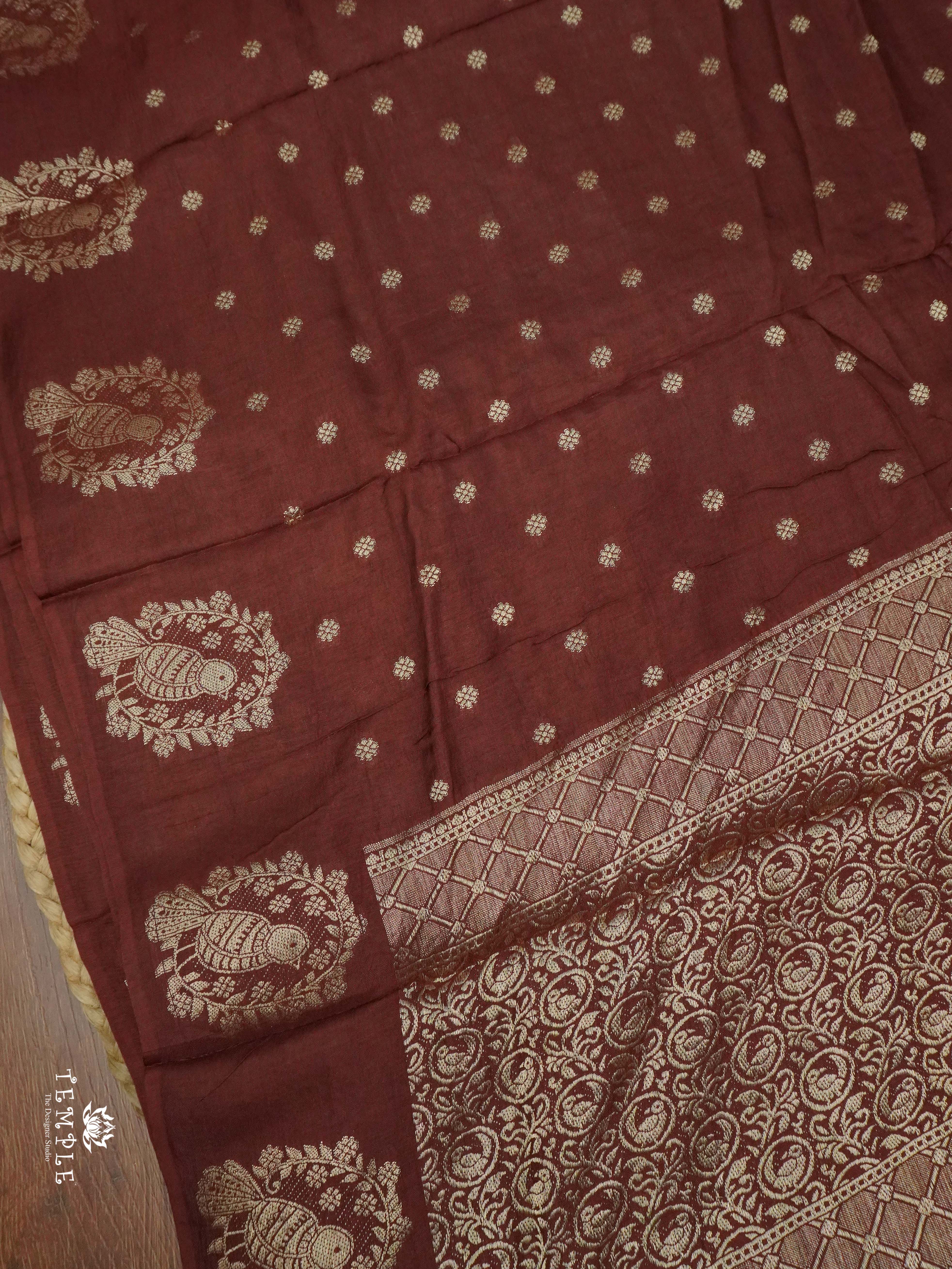 Viscose Georgette Saree with Sparrow Border| TTDS2334