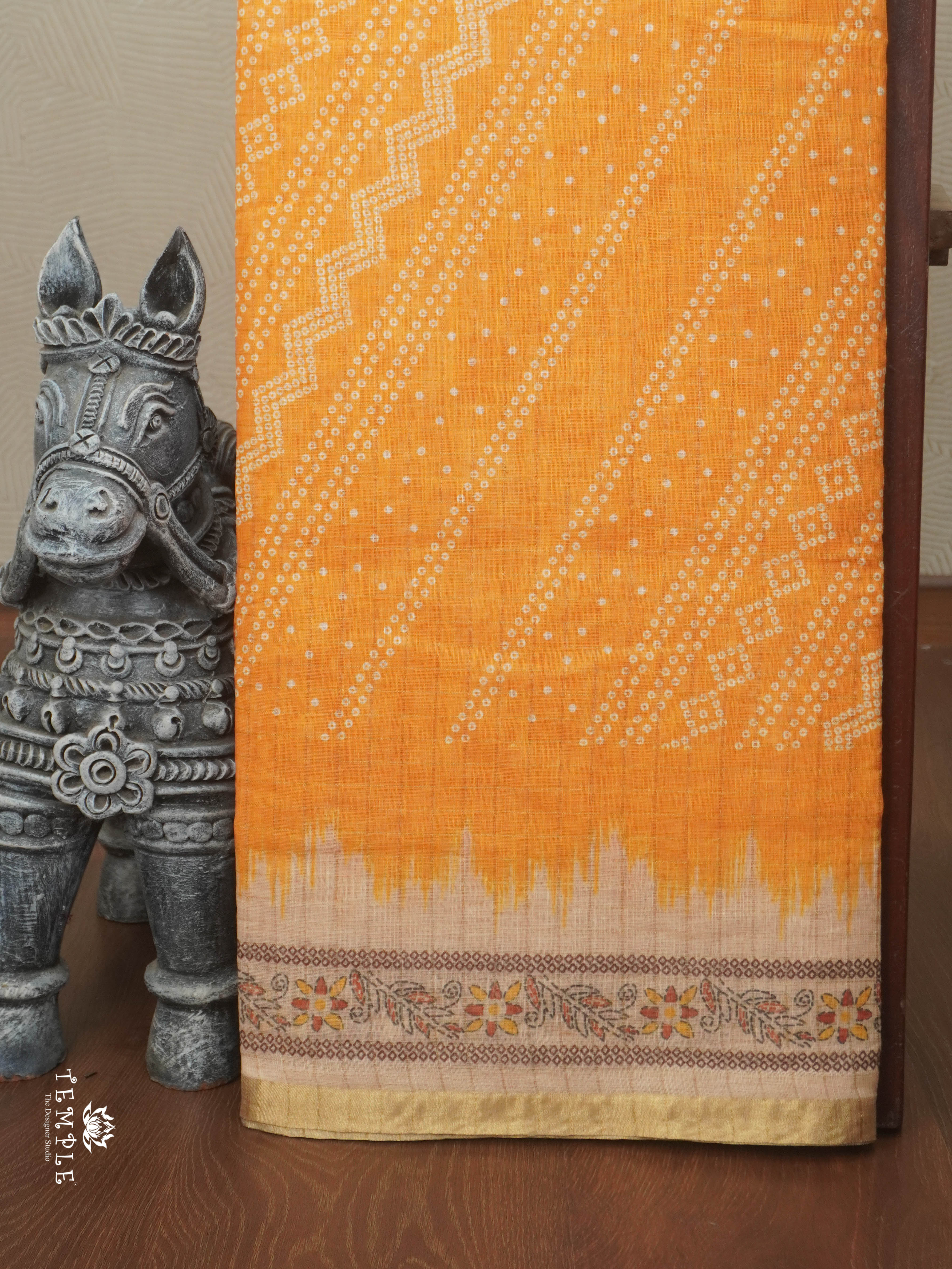 Linen Cotton Saree | TTDS2845