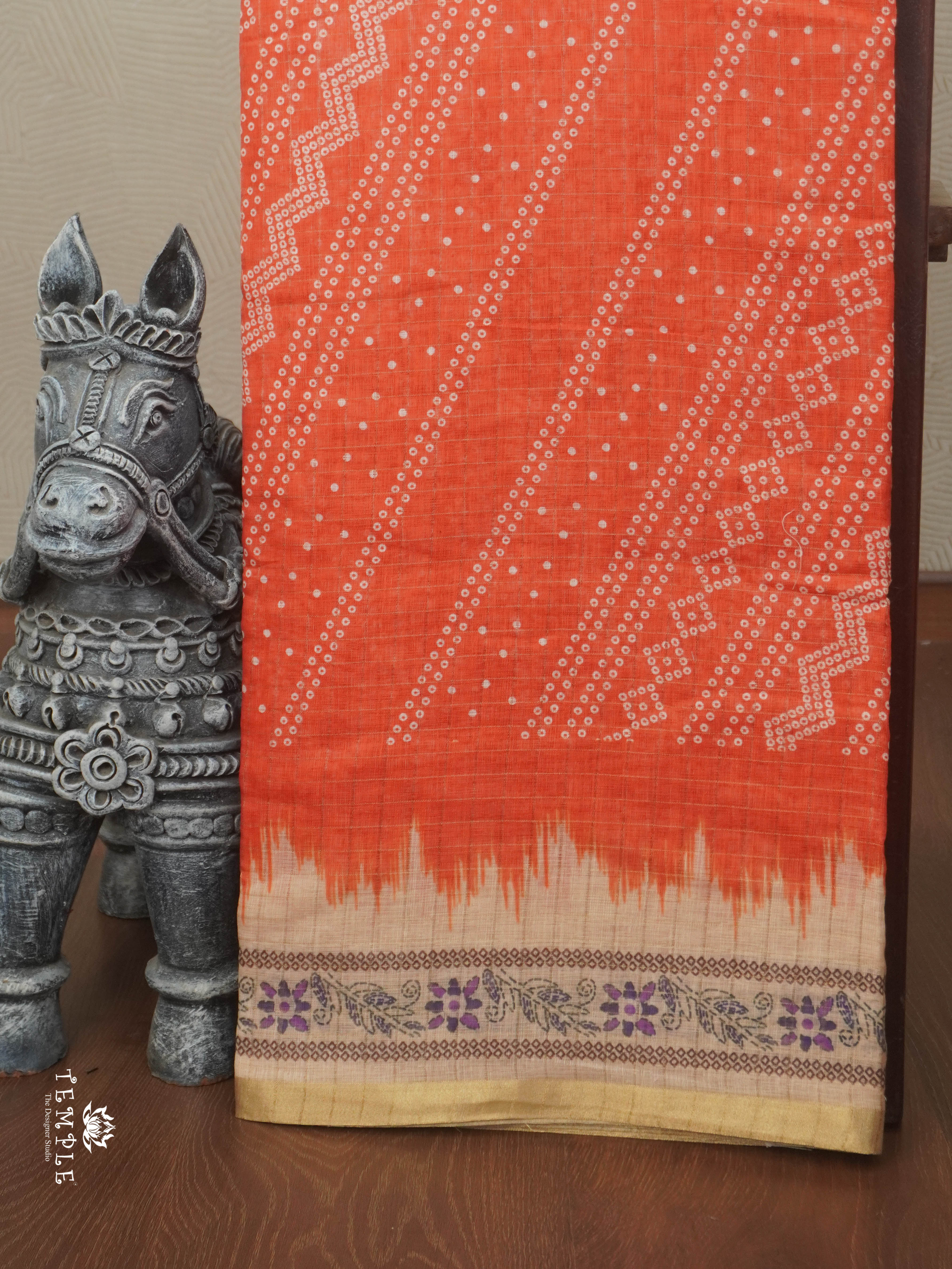 Linen Cotton Saree | TTDS2845