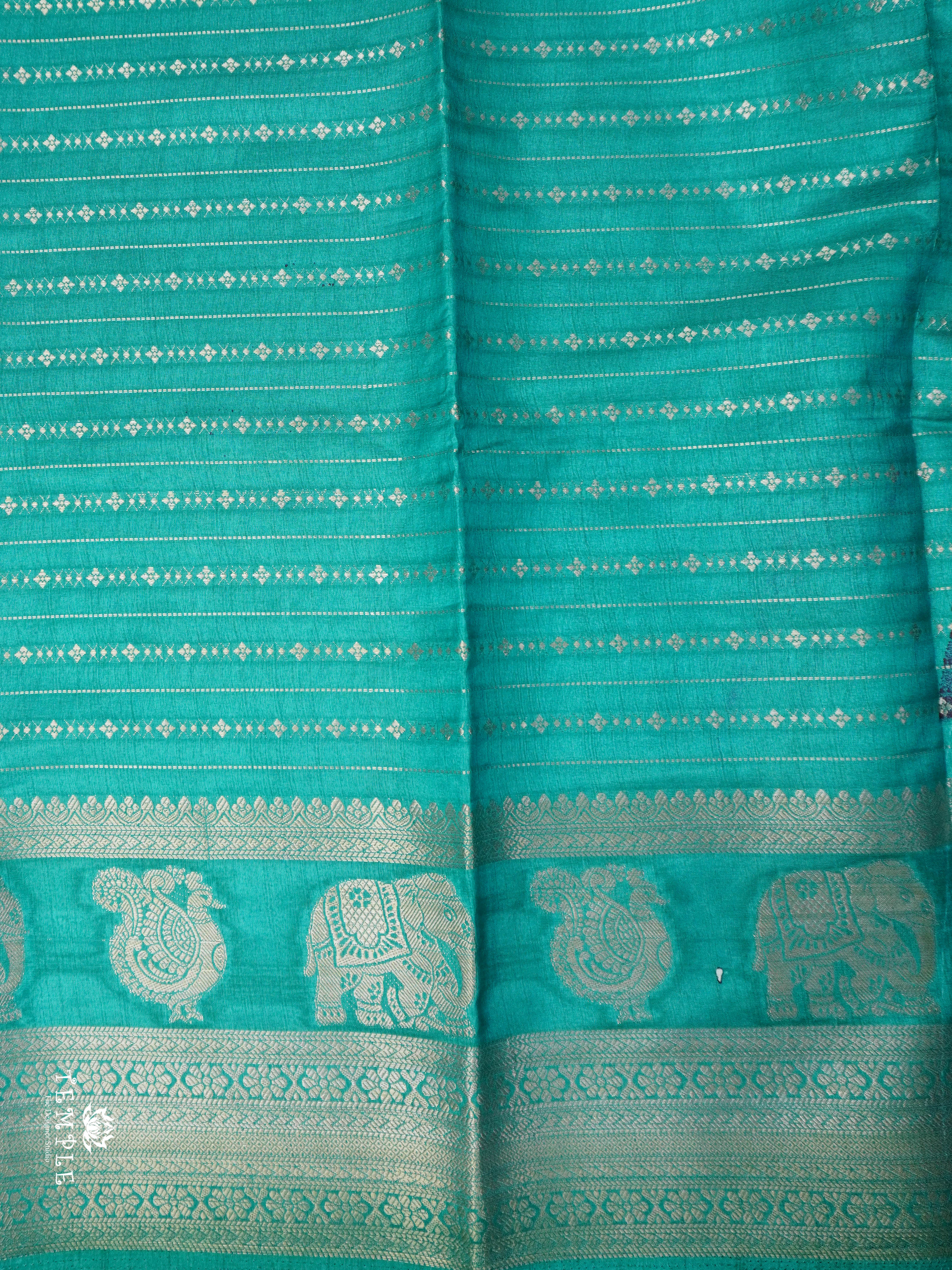 Semi Tussar Silk Saree With Contrast Border | TTDS1852