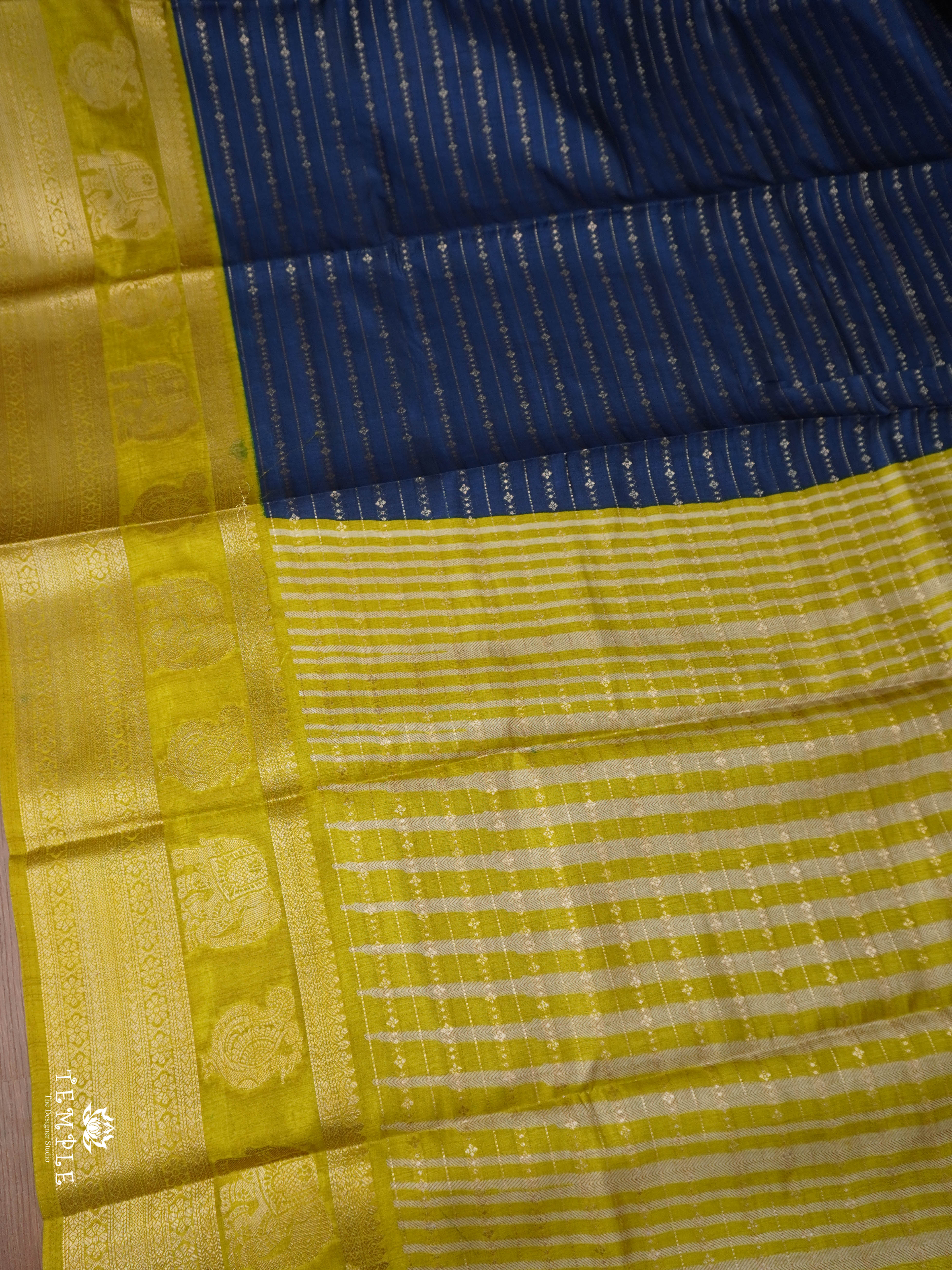 Semi Tussar Silk Saree With Contrast Border | TTDS1852