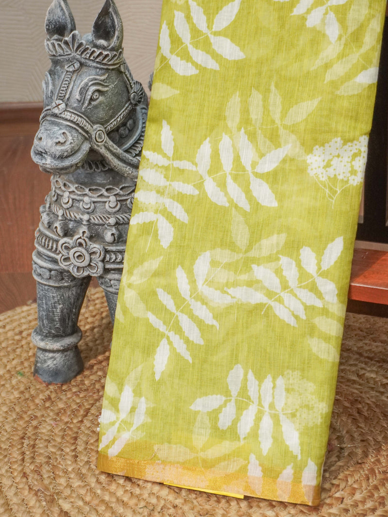 Linen Cotton Saree | TTDS3275