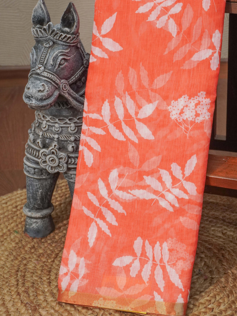 Linen Cotton Saree | TTDS3275