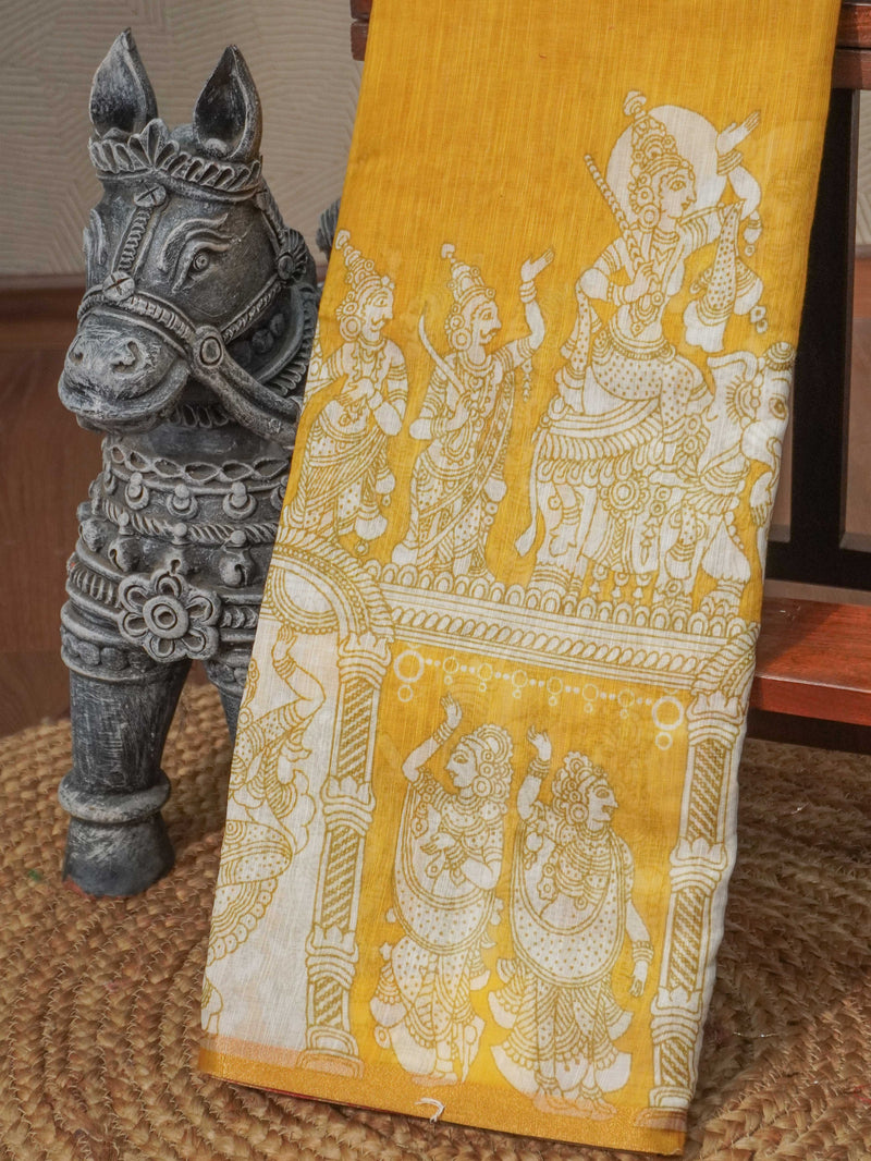 Linen Cotton Saree | TTDS3276