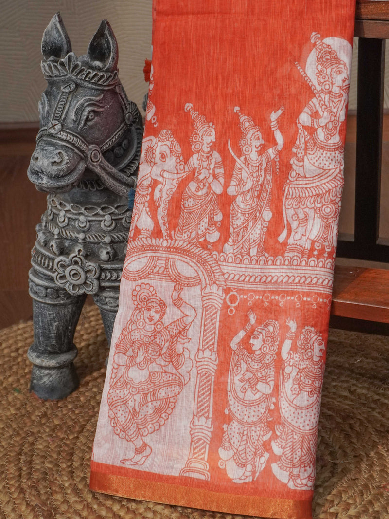 Linen Cotton Saree | TTDS3276