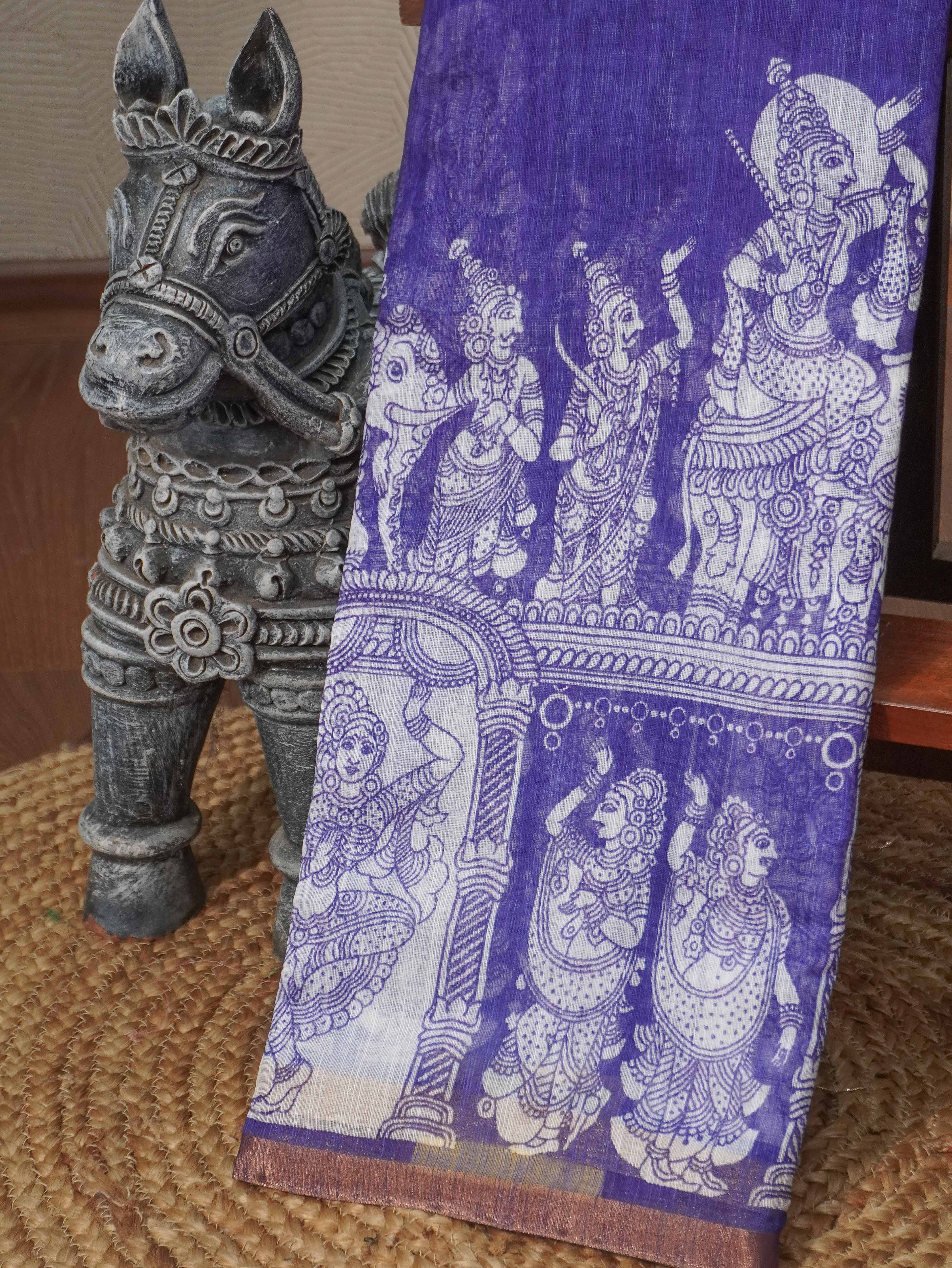 Linen Cotton Saree | TTDS3276