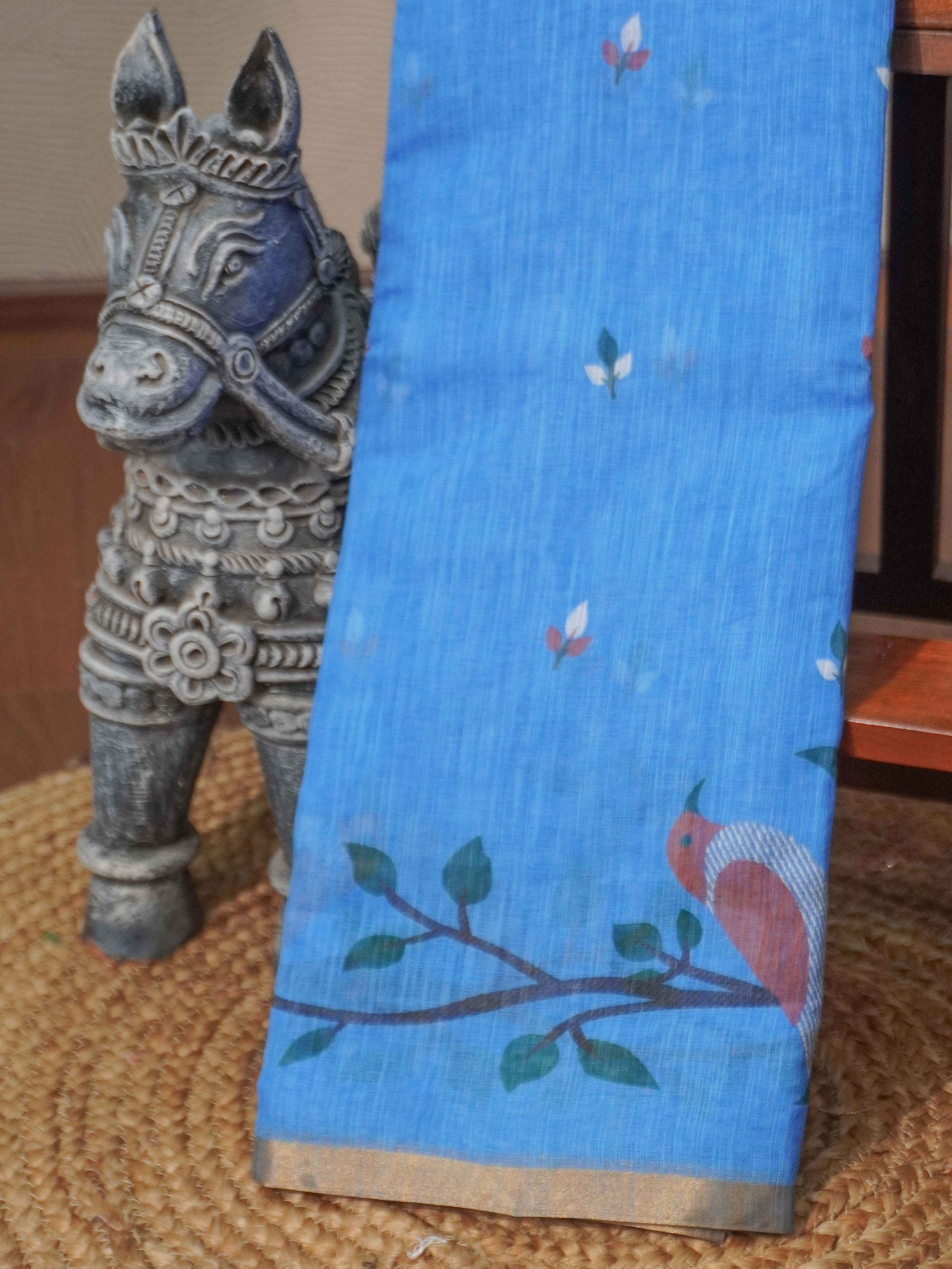 Linen Cotton Saree | TTDS3270