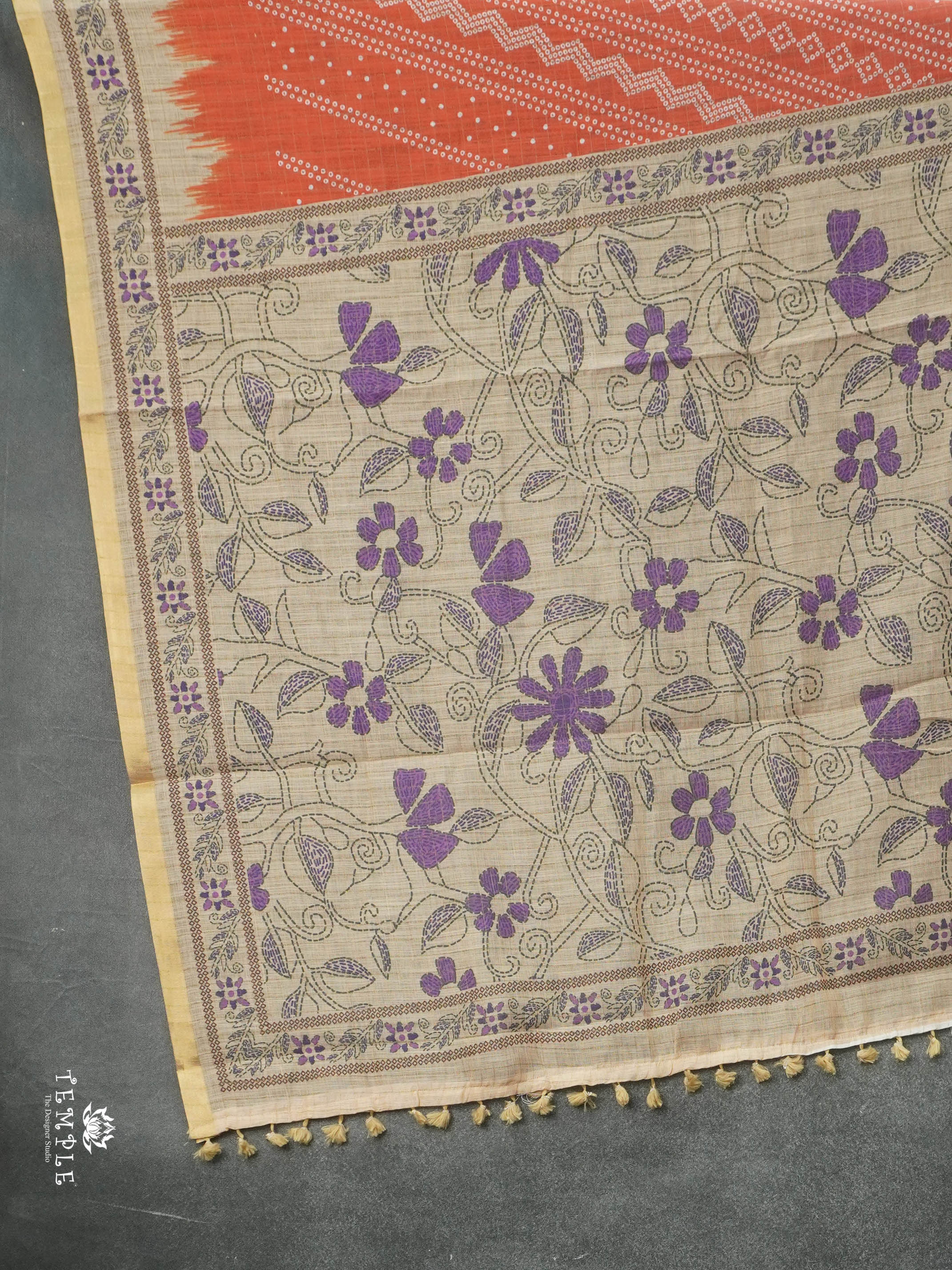 Linen Cotton Saree | TTDS2845