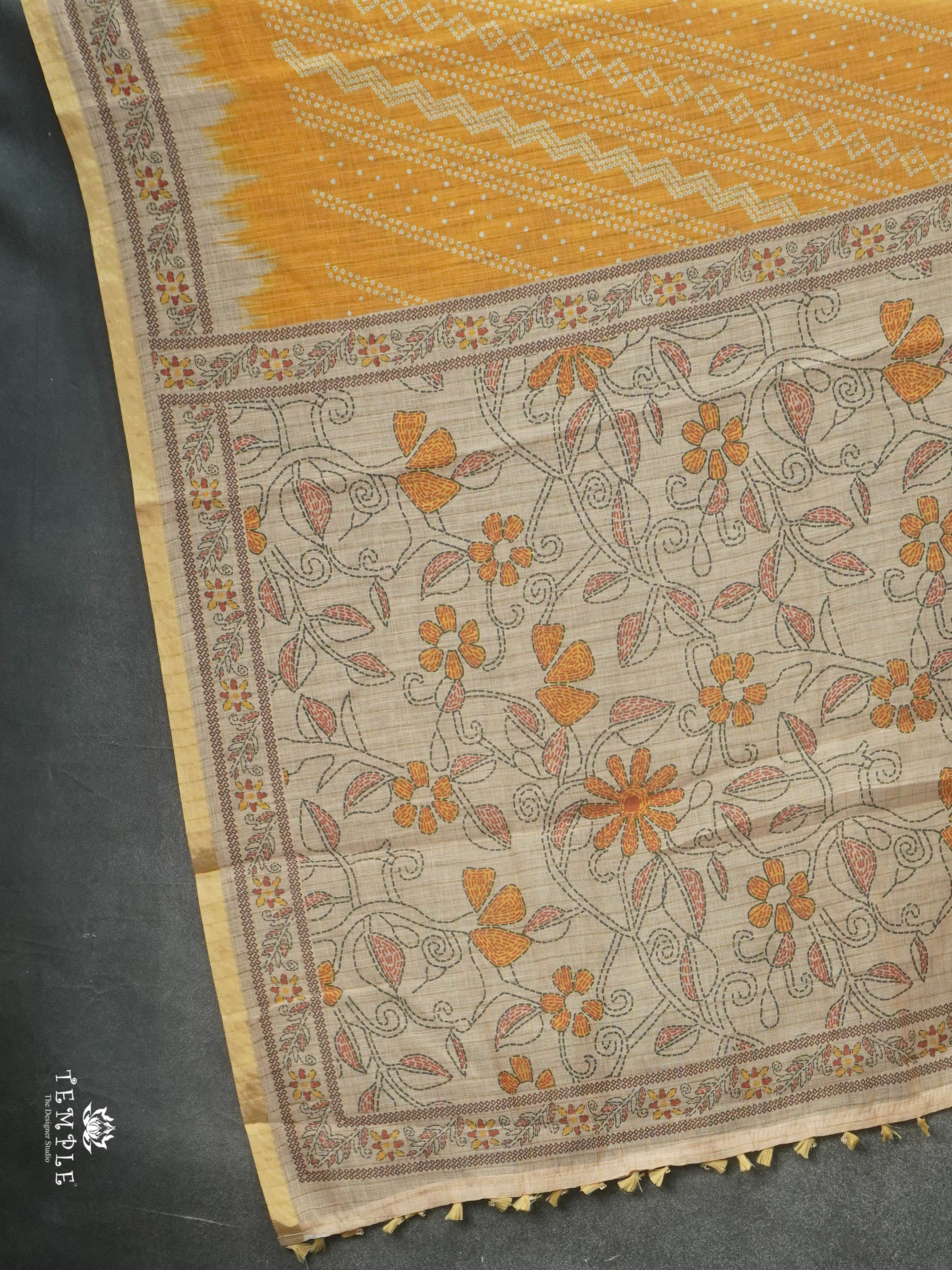 Linen Cotton Saree | TTDS2845