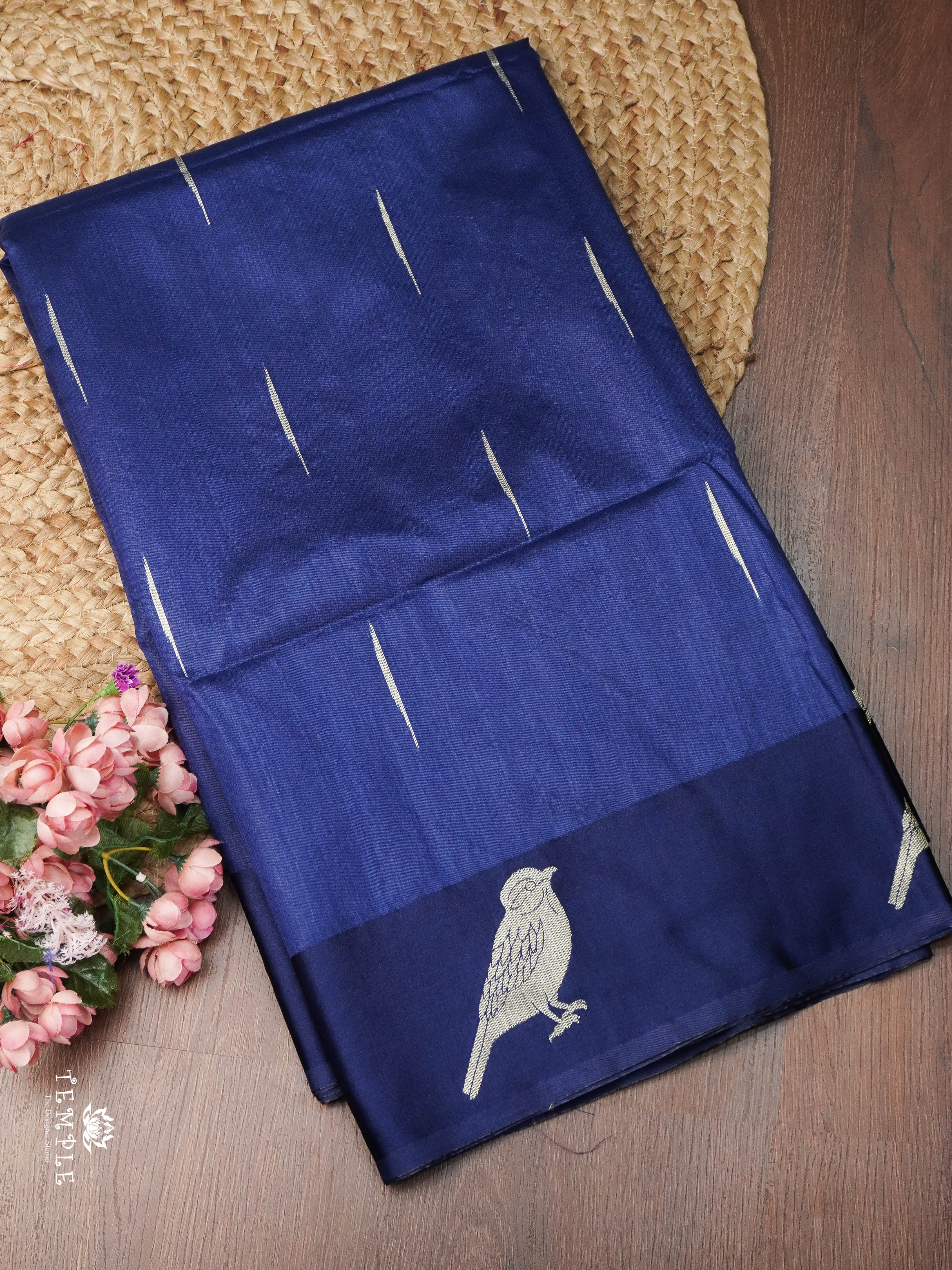 Mulberry Silk Saree With Sparrow Motifs | TTDS1860 | PRE BOOKING