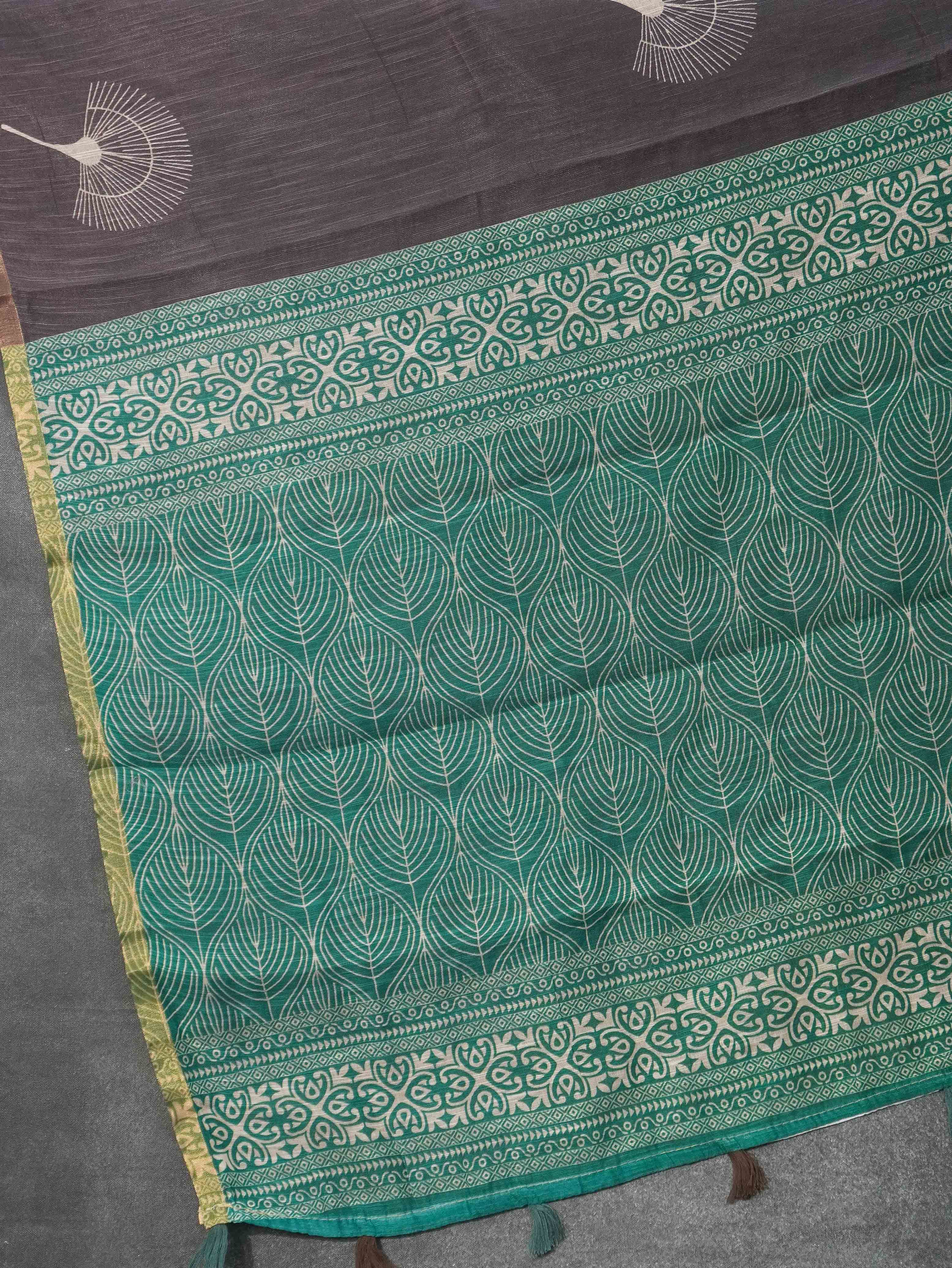 Linen Cotton Saree | TTDS3257