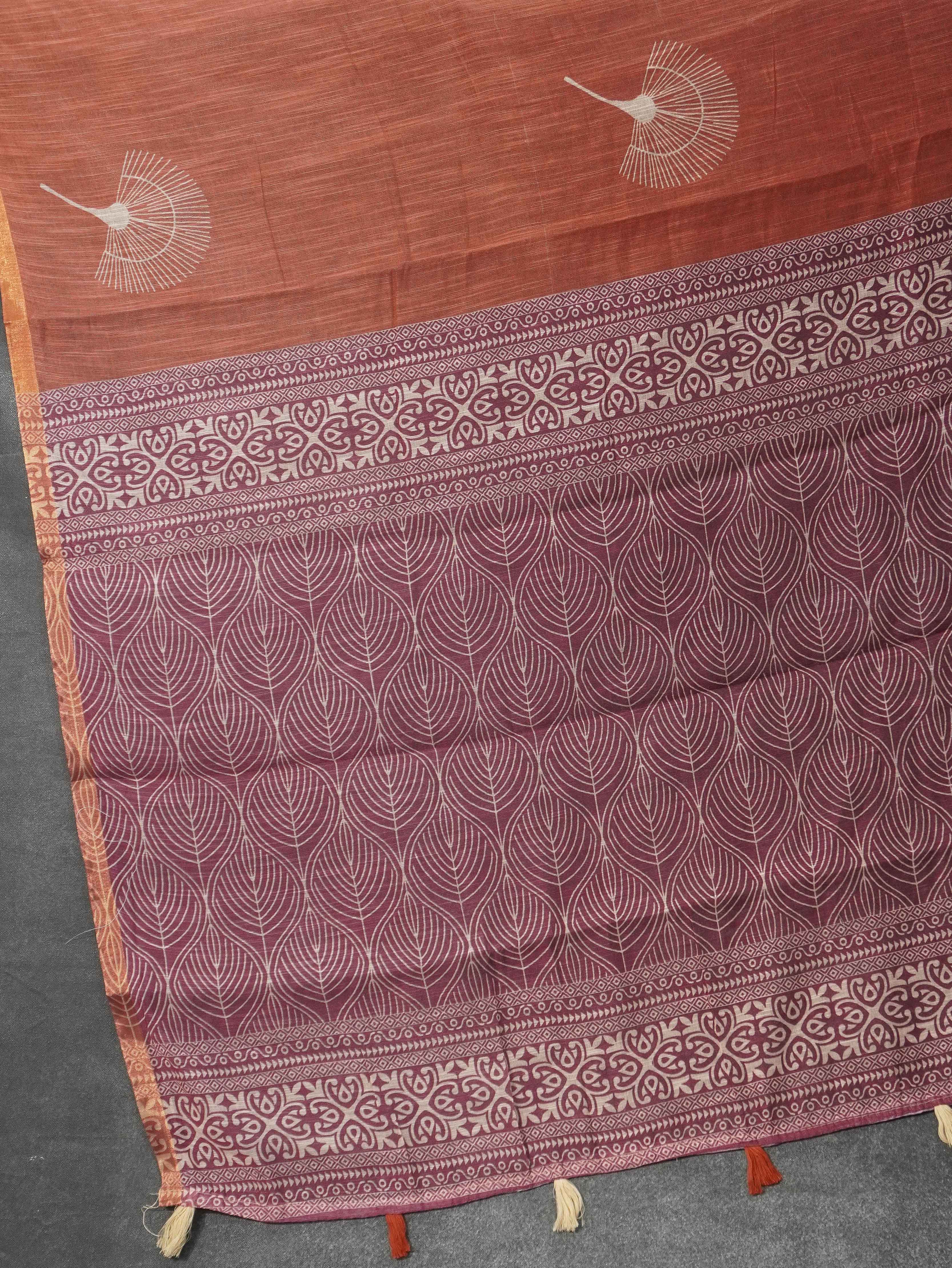 Linen Cotton Saree | TTDS3257