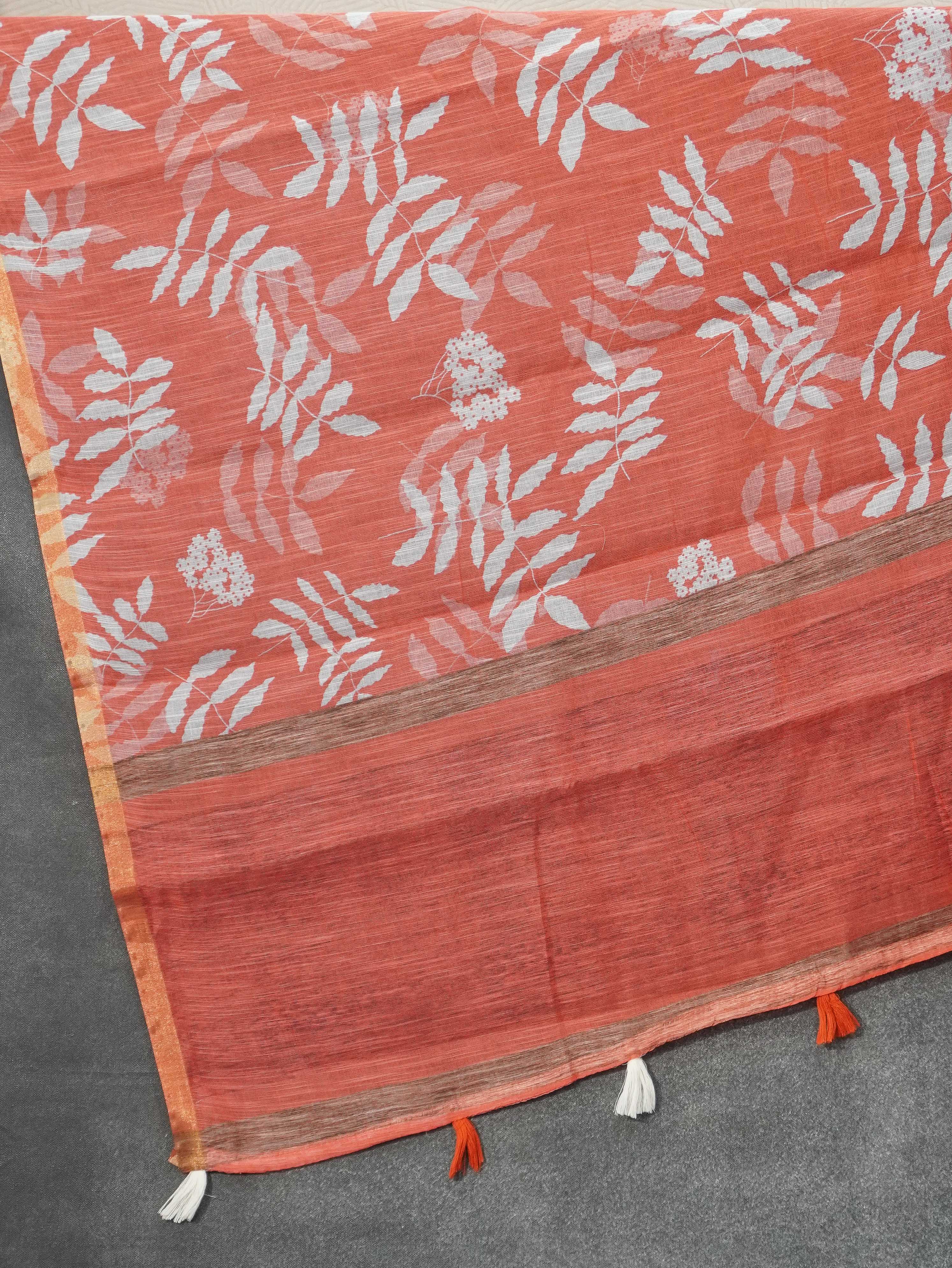 Linen Cotton Saree | TTDS3275