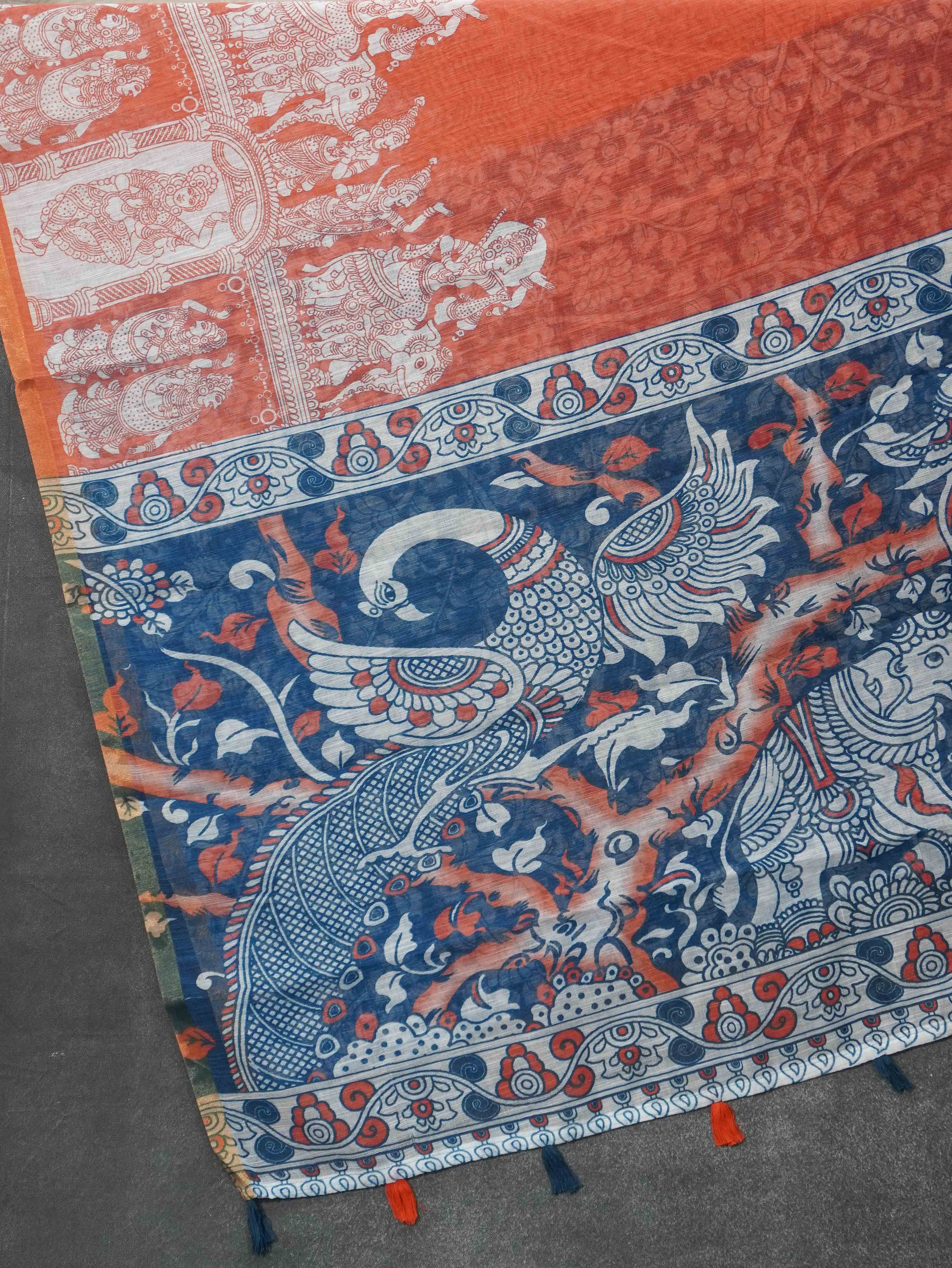 Linen Cotton Saree | TTDS3276