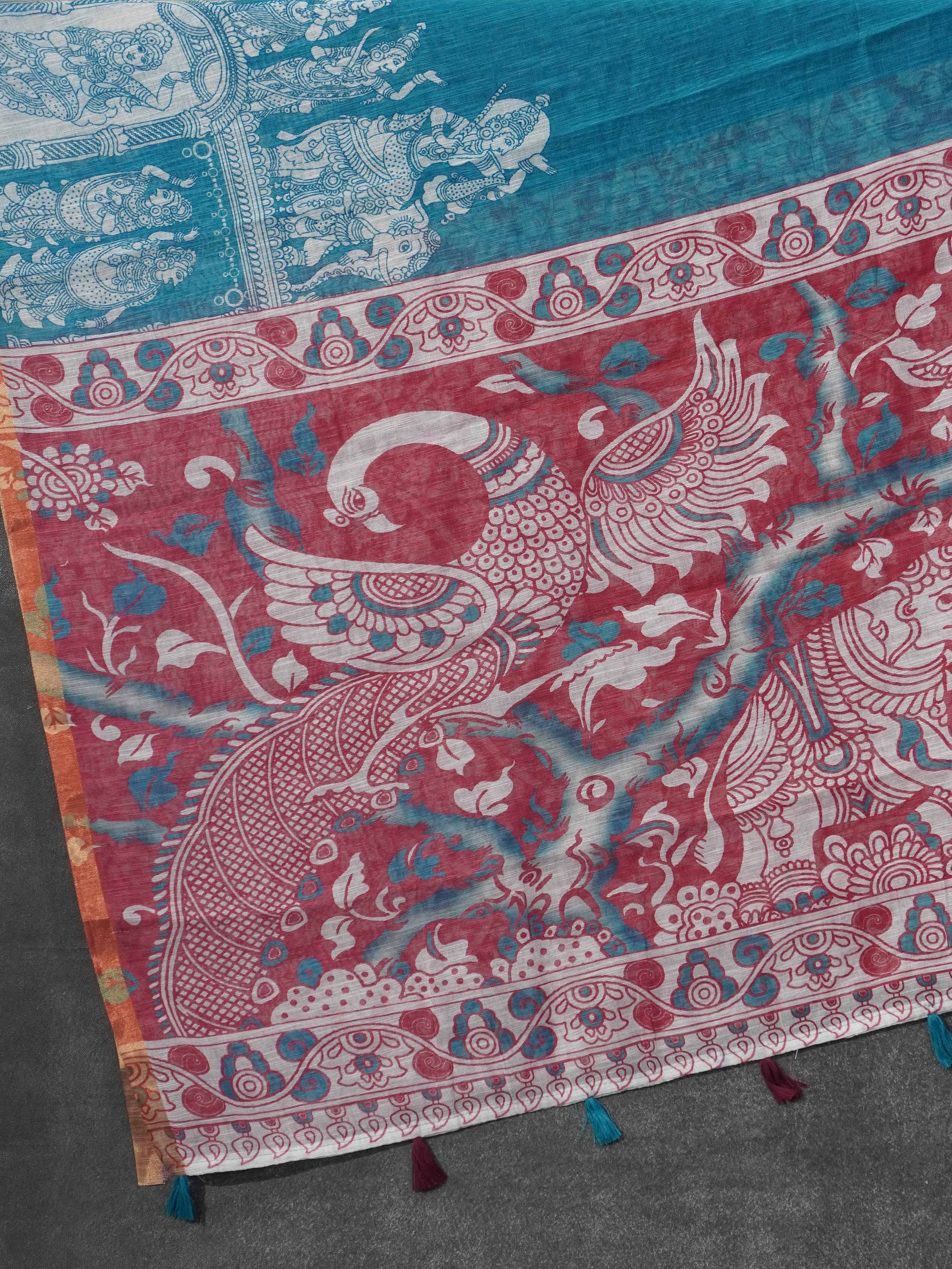 Linen Cotton Saree | TTDS3276