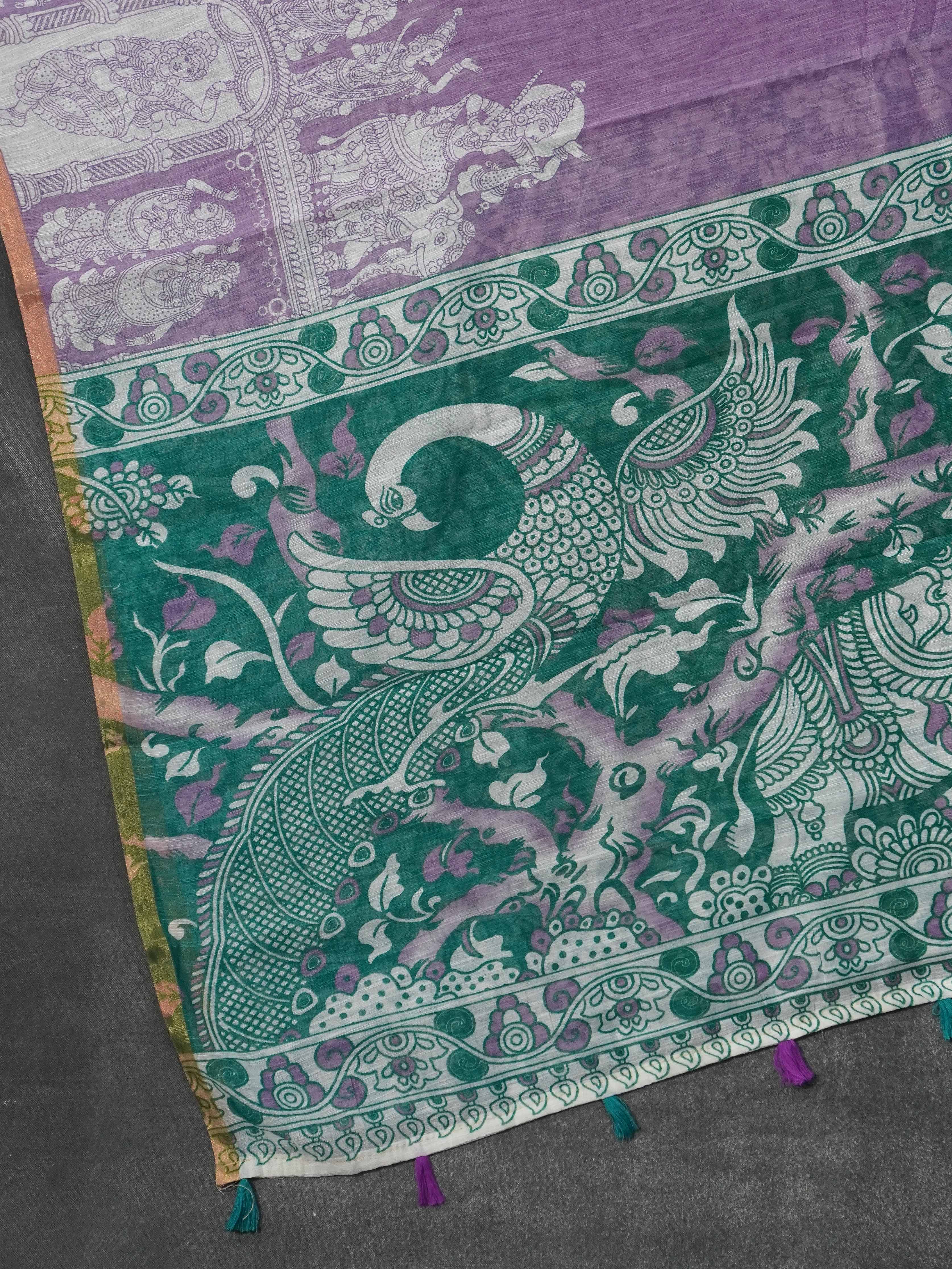Linen Cotton Saree | TTDS3276