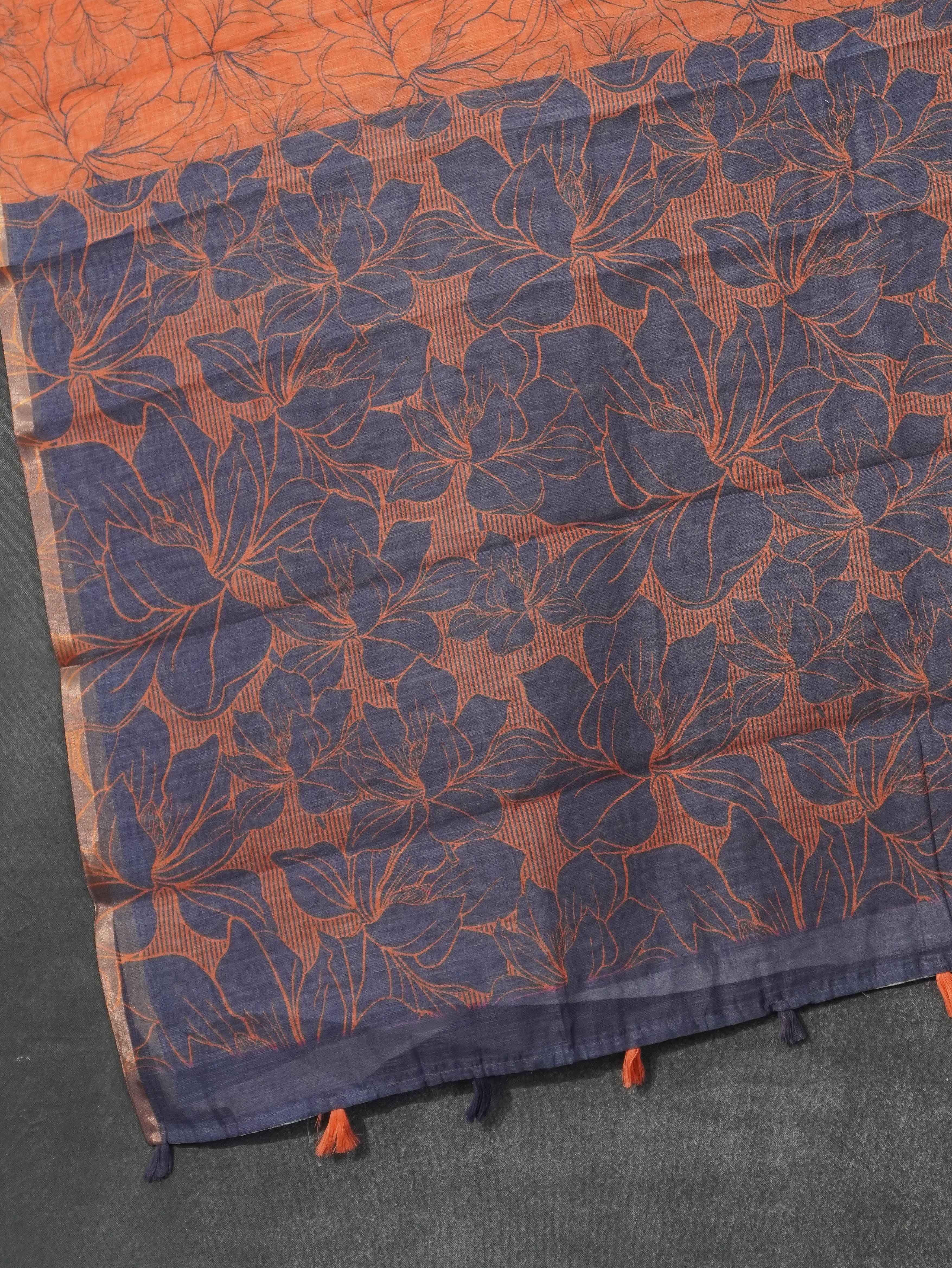 Linen Cotton Saree | TTDS3271