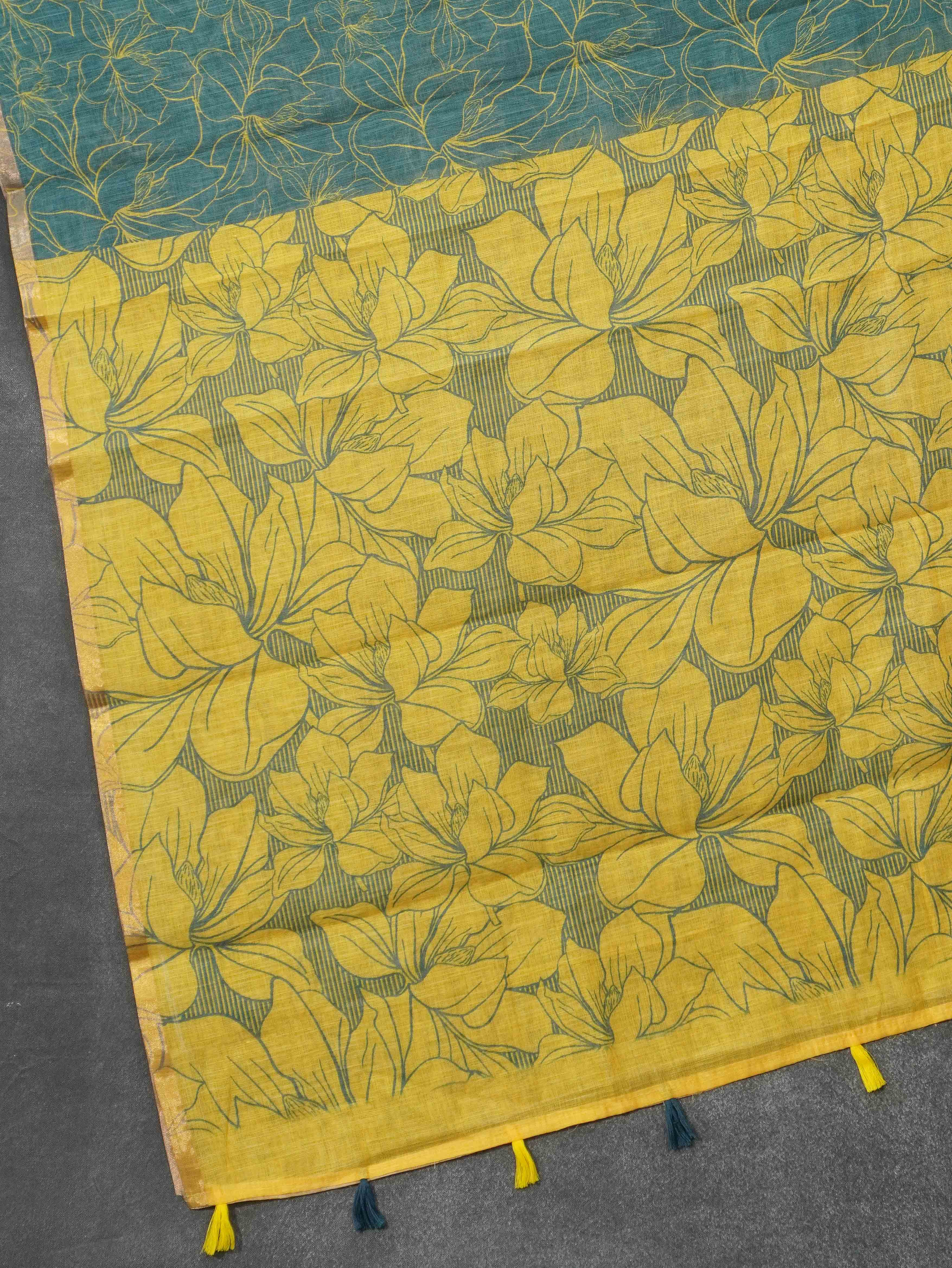Linen Cotton Saree | TTDS3271