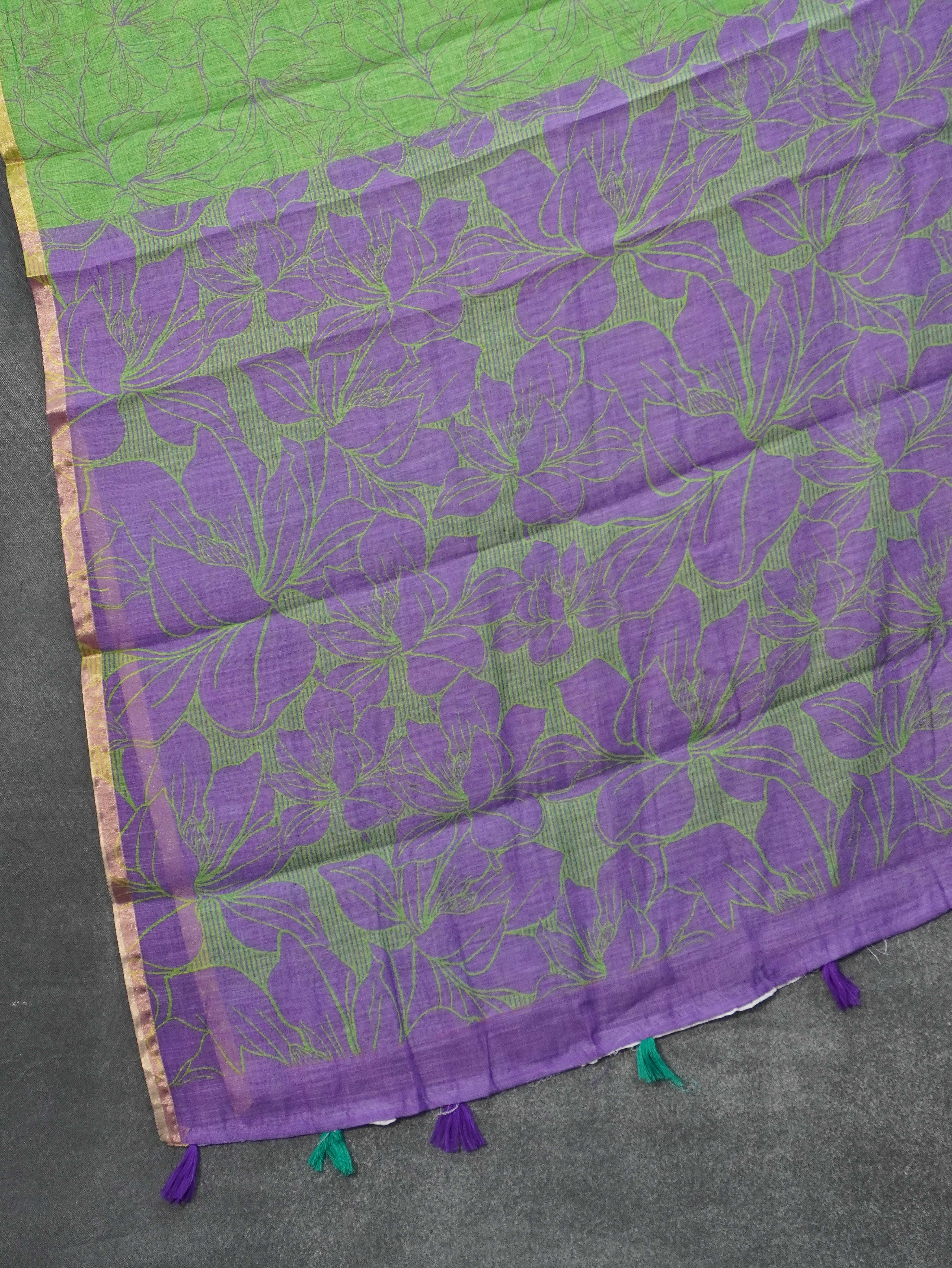 Linen Cotton Saree | TTDS3271