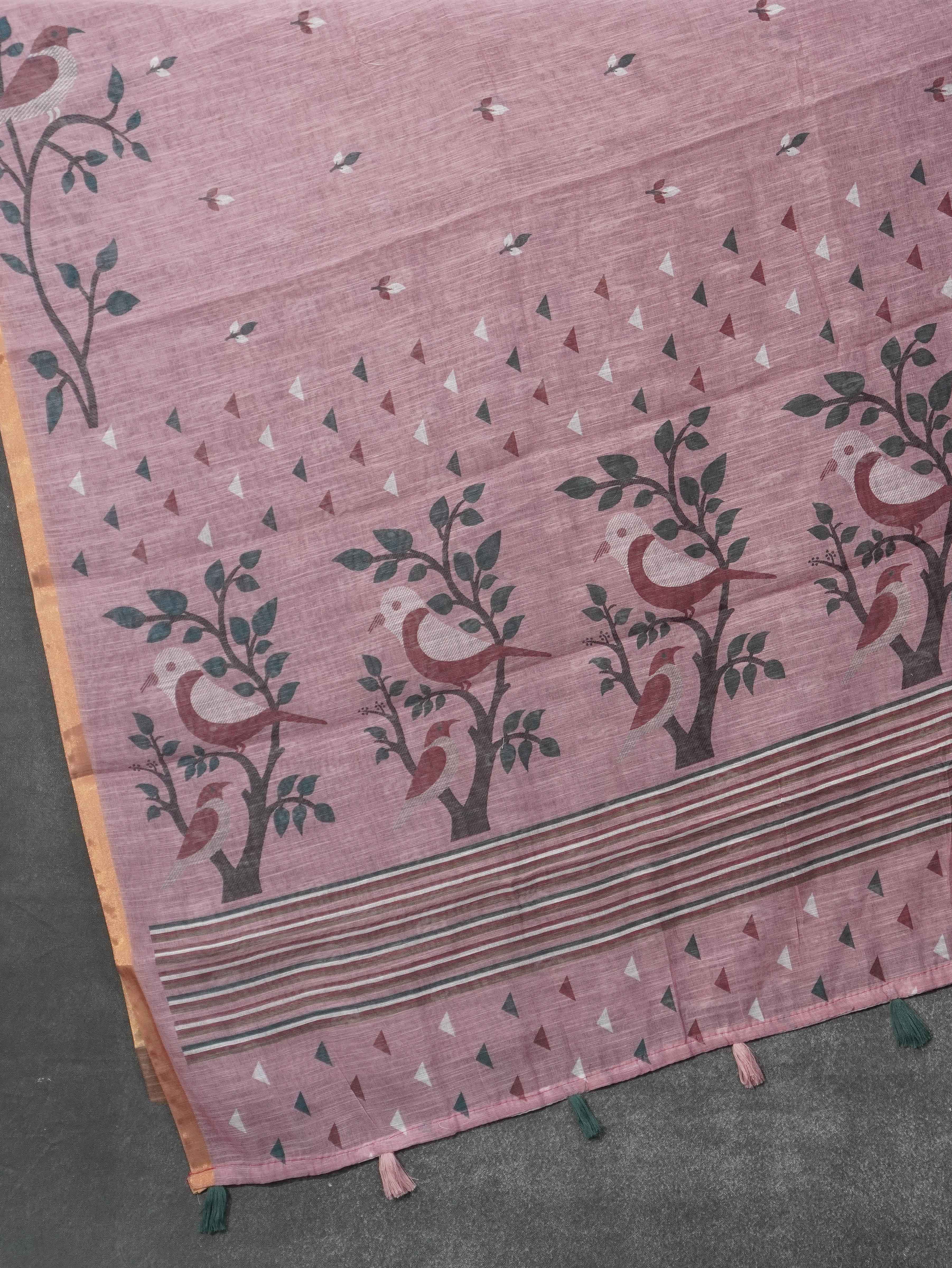 Linen Cotton Saree | TTDS3270