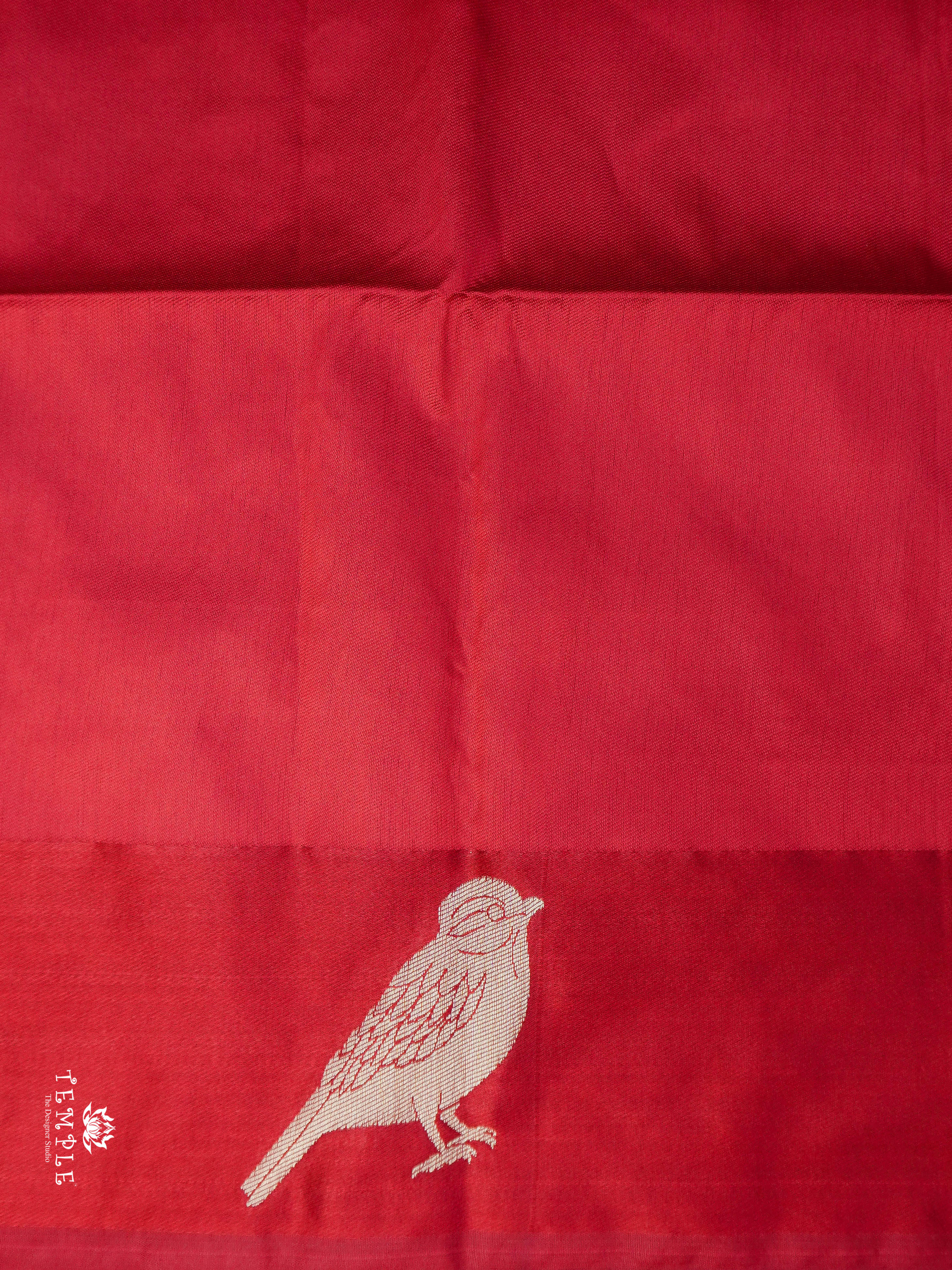 Mulberry Silk Saree With Sparrow Motifs | TTDS1860 | PRE BOOKING