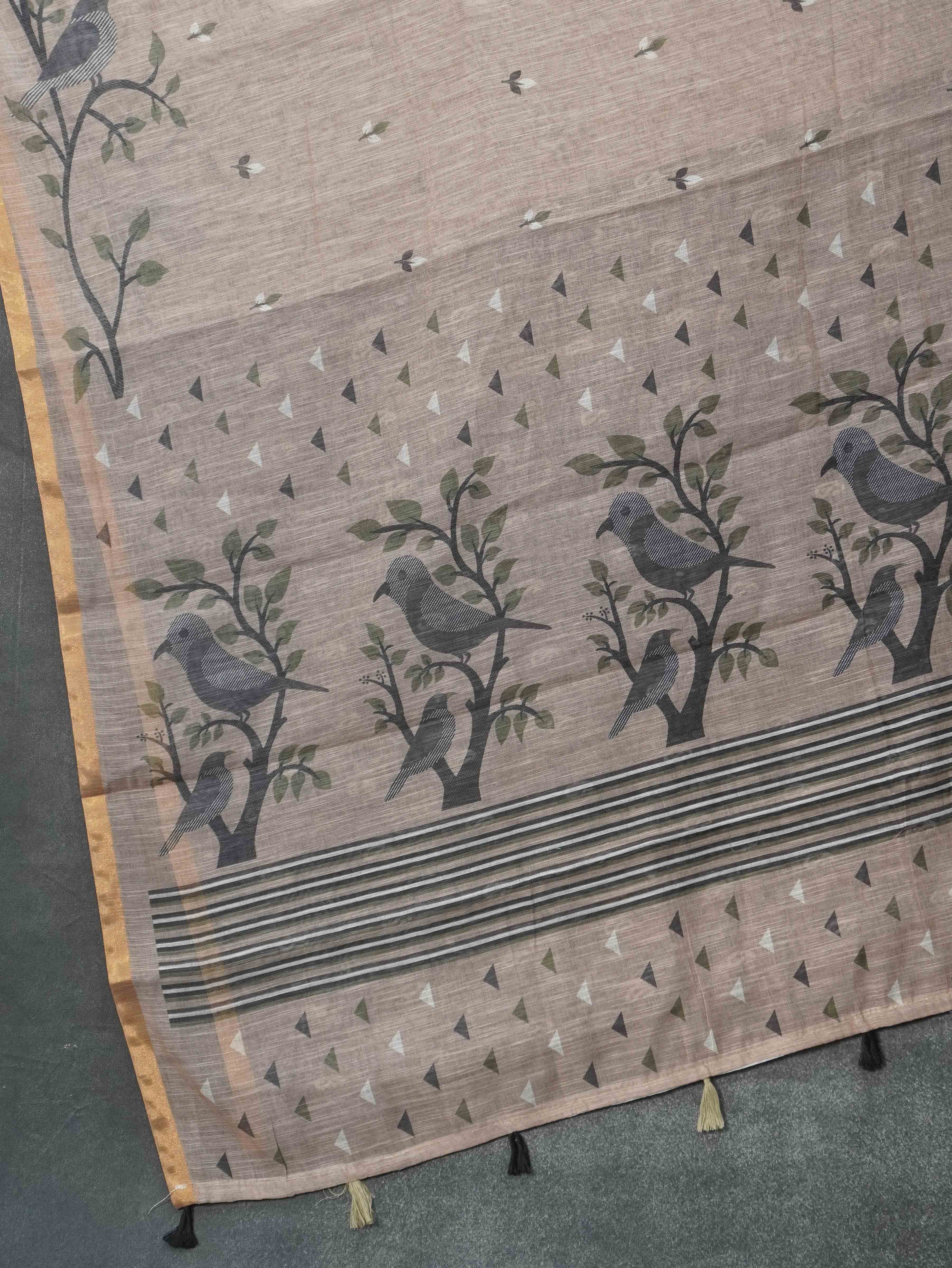 Linen Cotton Saree | TTDS3270