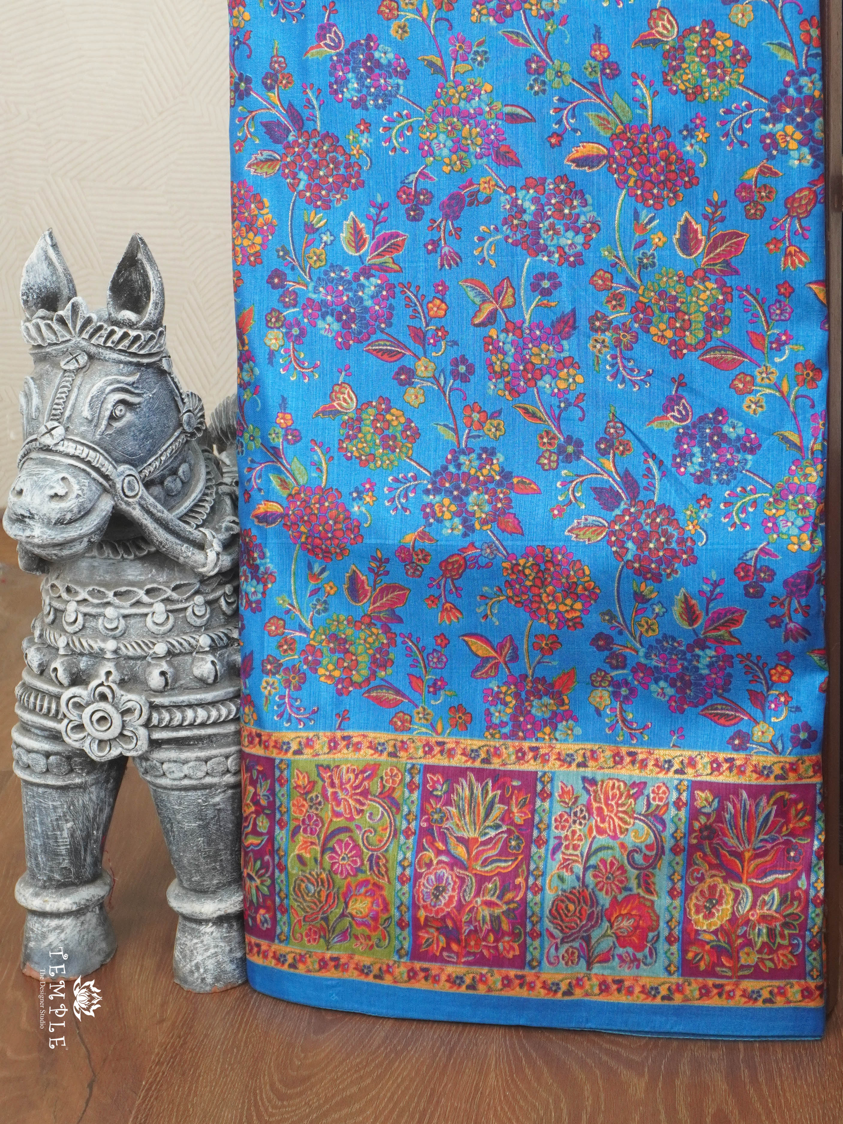 Printed Kashmiri Silk Saree | TTDS2833