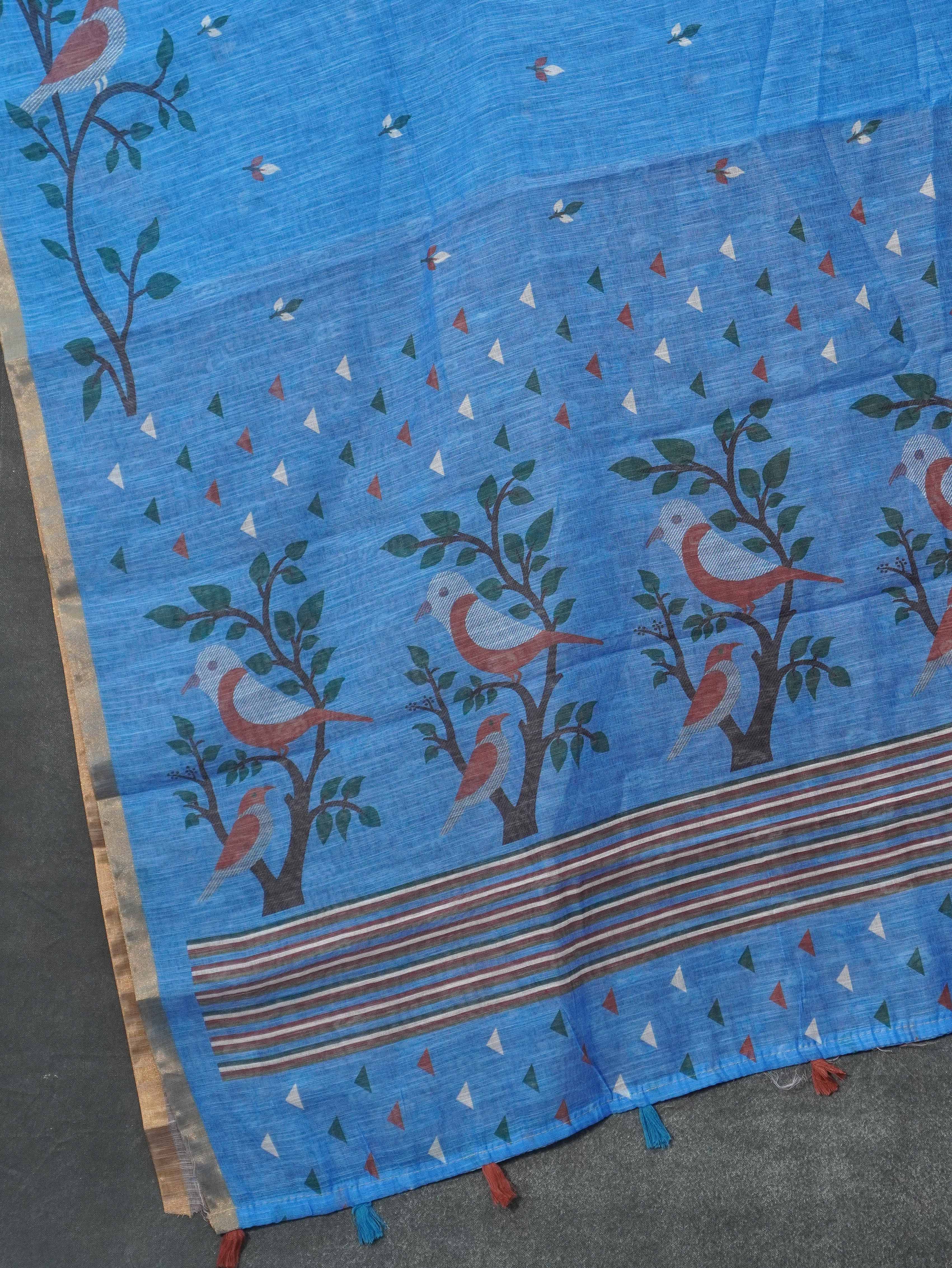 Linen Cotton Saree | TTDS3270