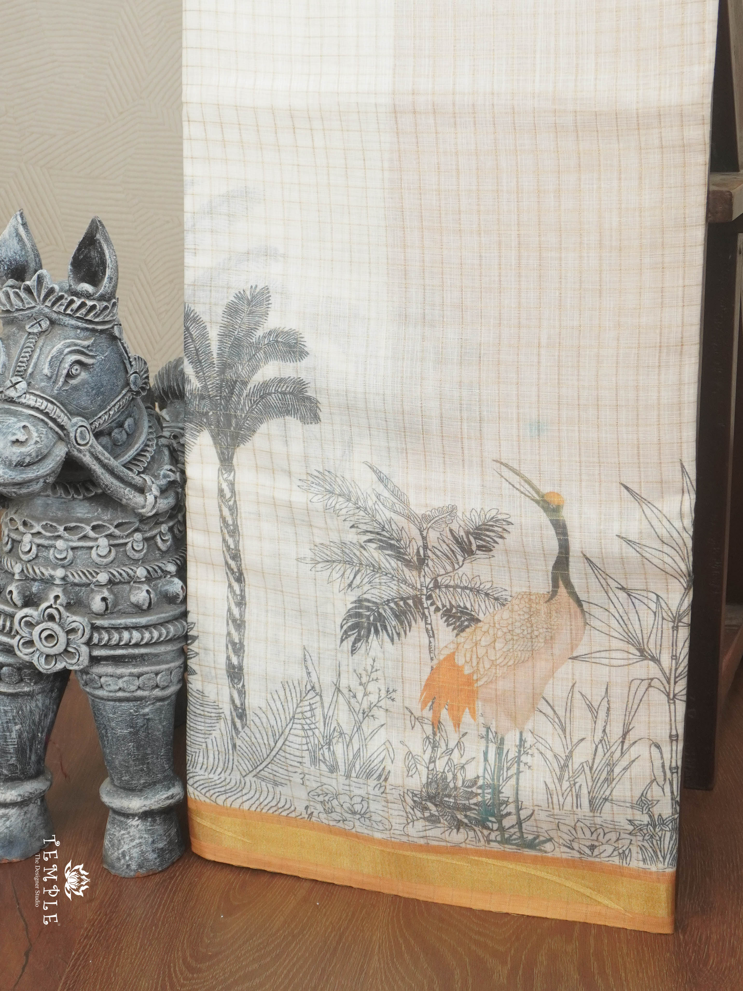 Linen Cotton Saree | TTDS2842