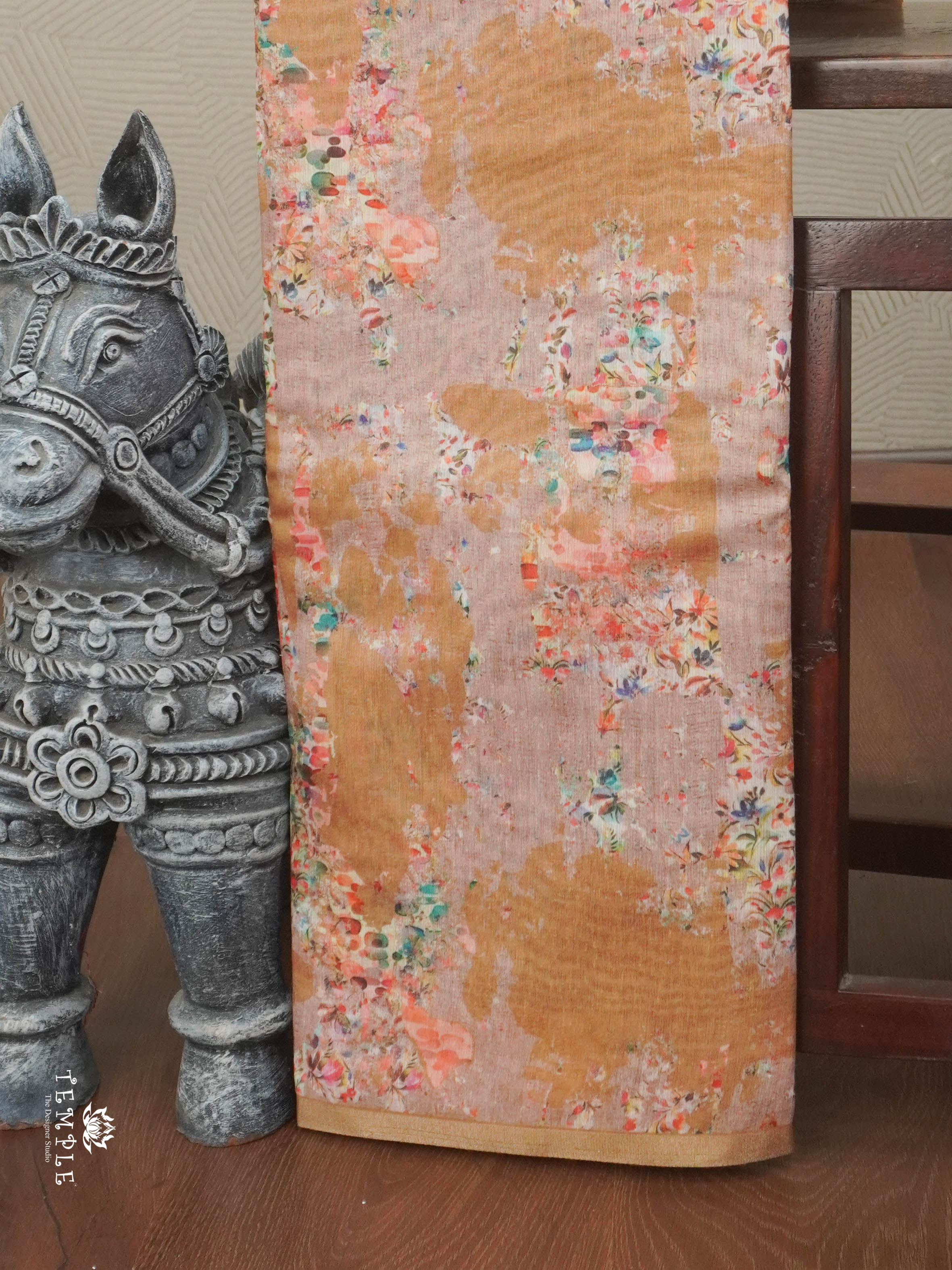 Floral Chanderi Cotton Saree | TTDS2843