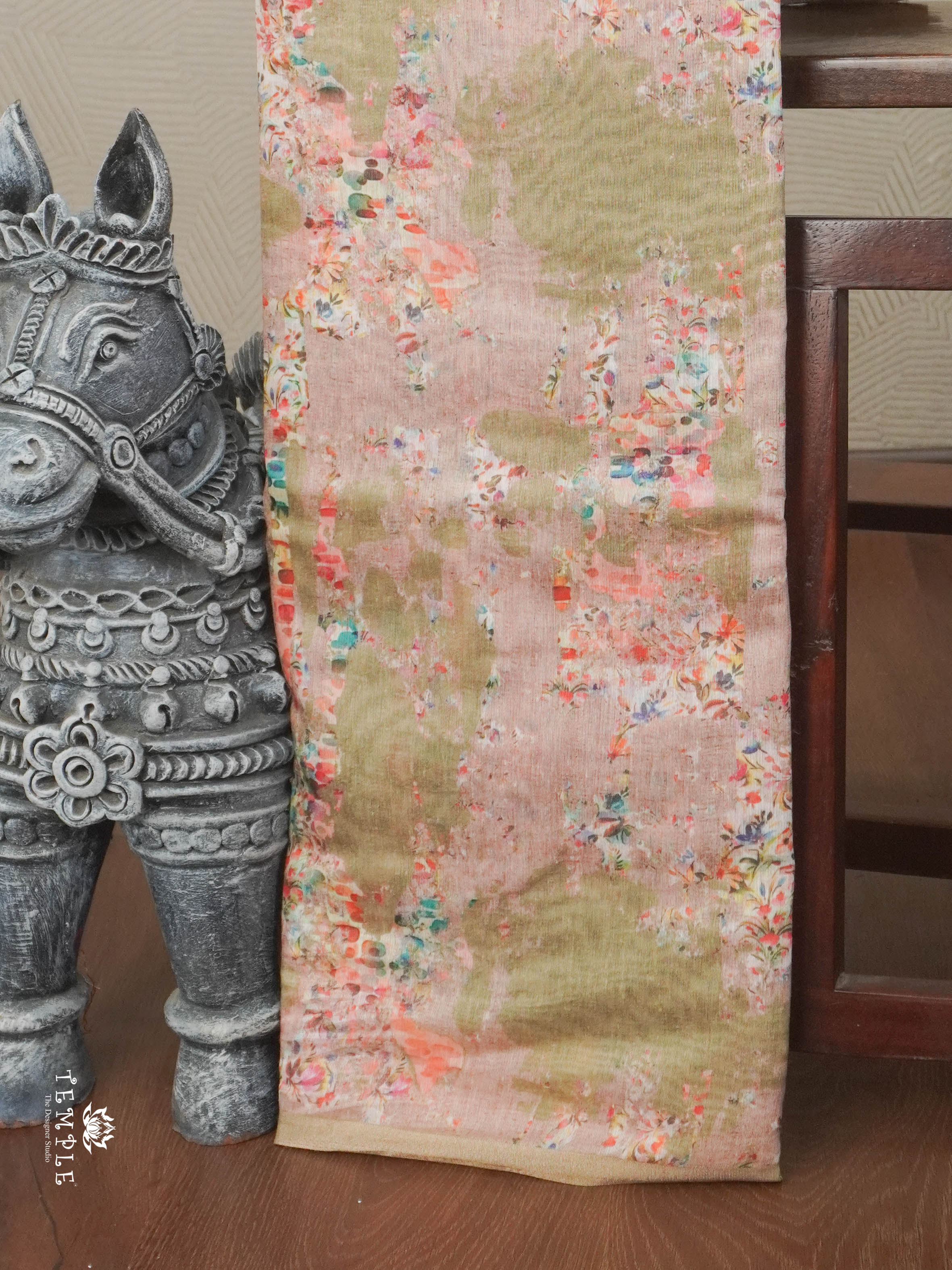 Floral Chanderi Cotton Saree | TTDS2843