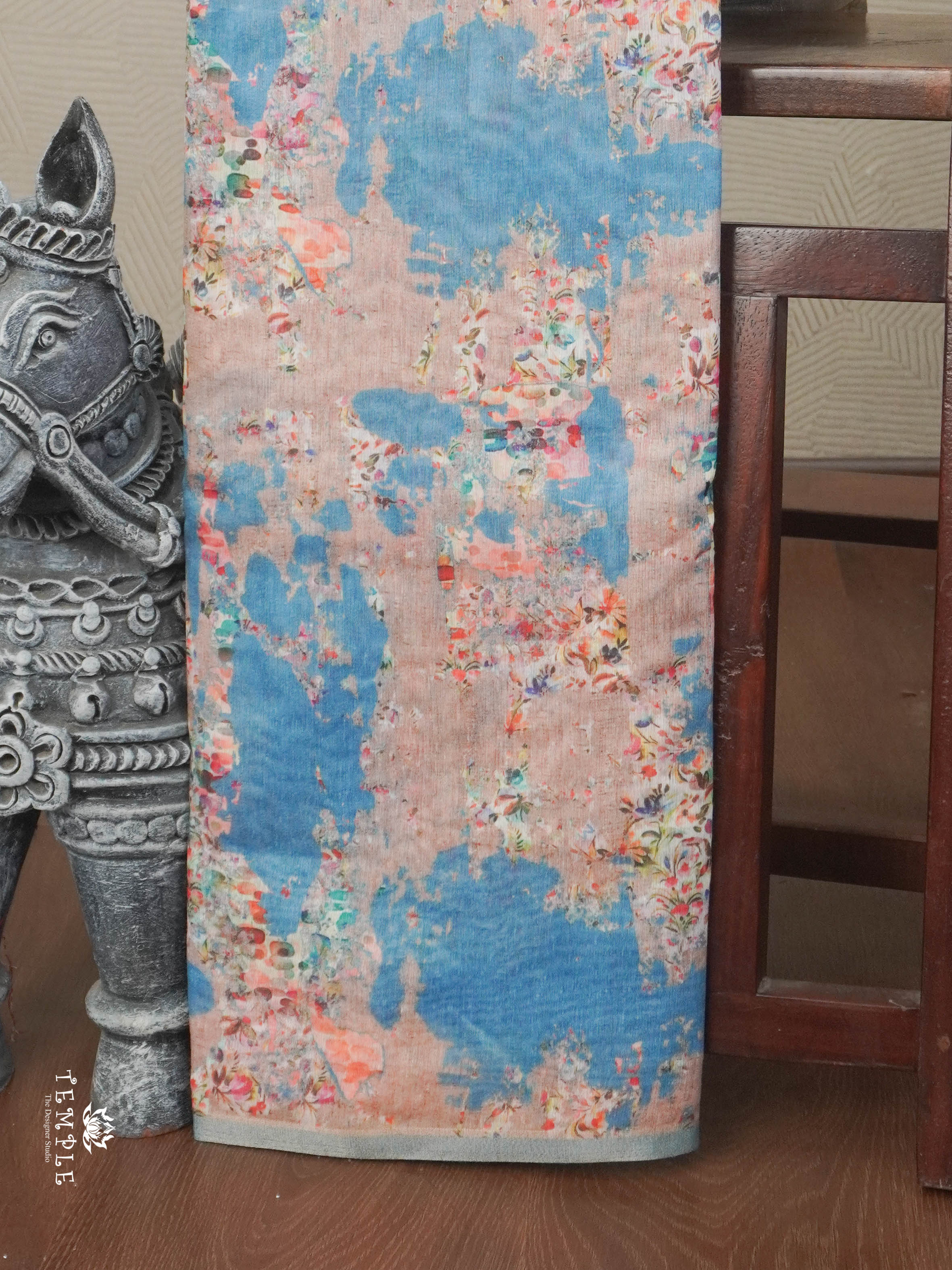 Floral Chanderi Cotton Saree | TTDS2843