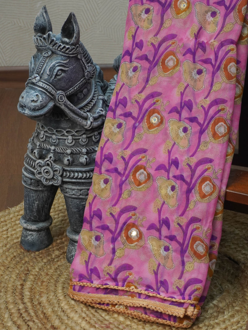 Printed Chiffon Saree | TTDS3579