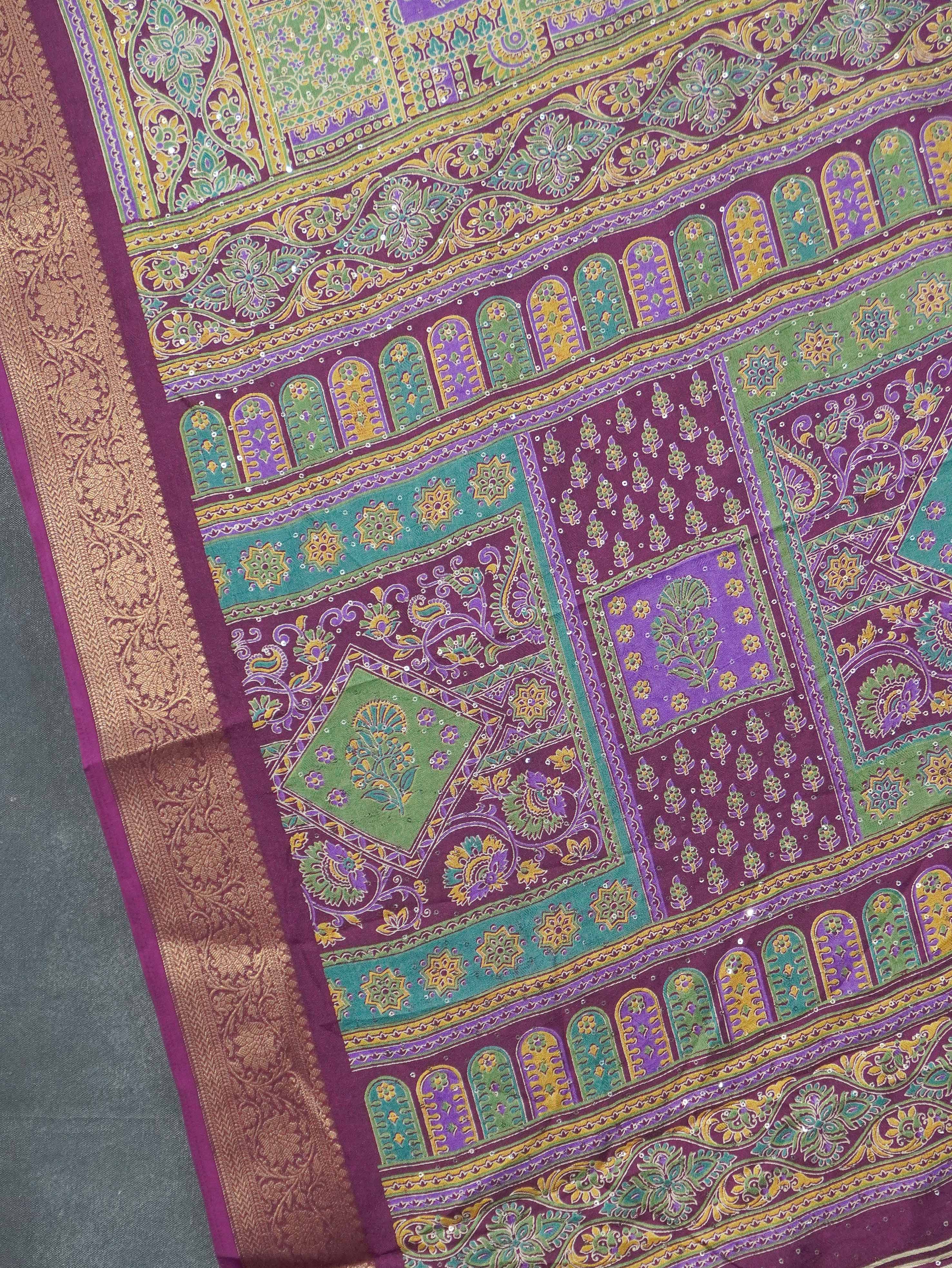 Printed Georgette Saree | TTDS3258