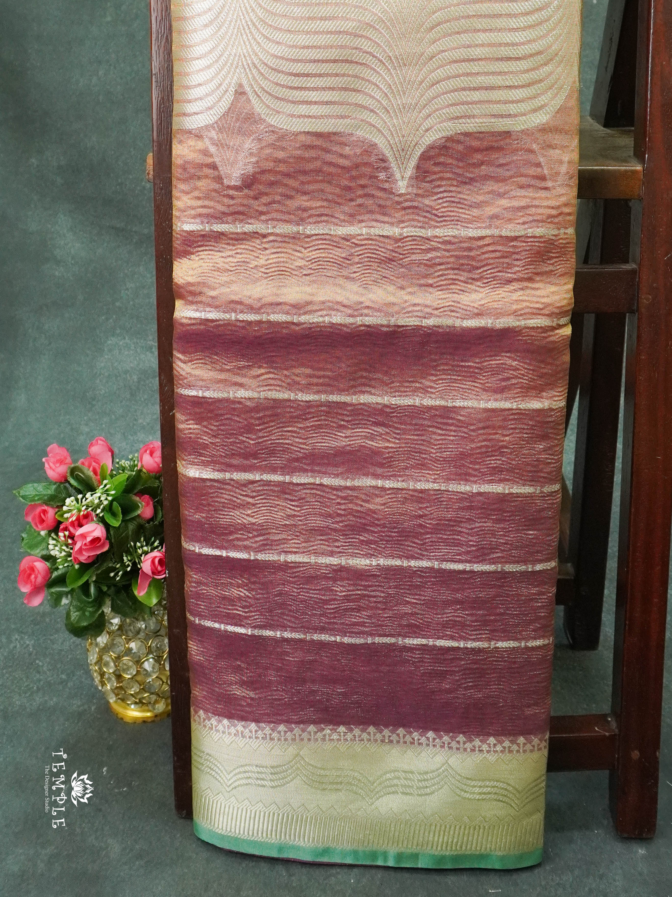 Organza Tissue Saree(Banarasi Zari Woven Pattern) | TTDS1391