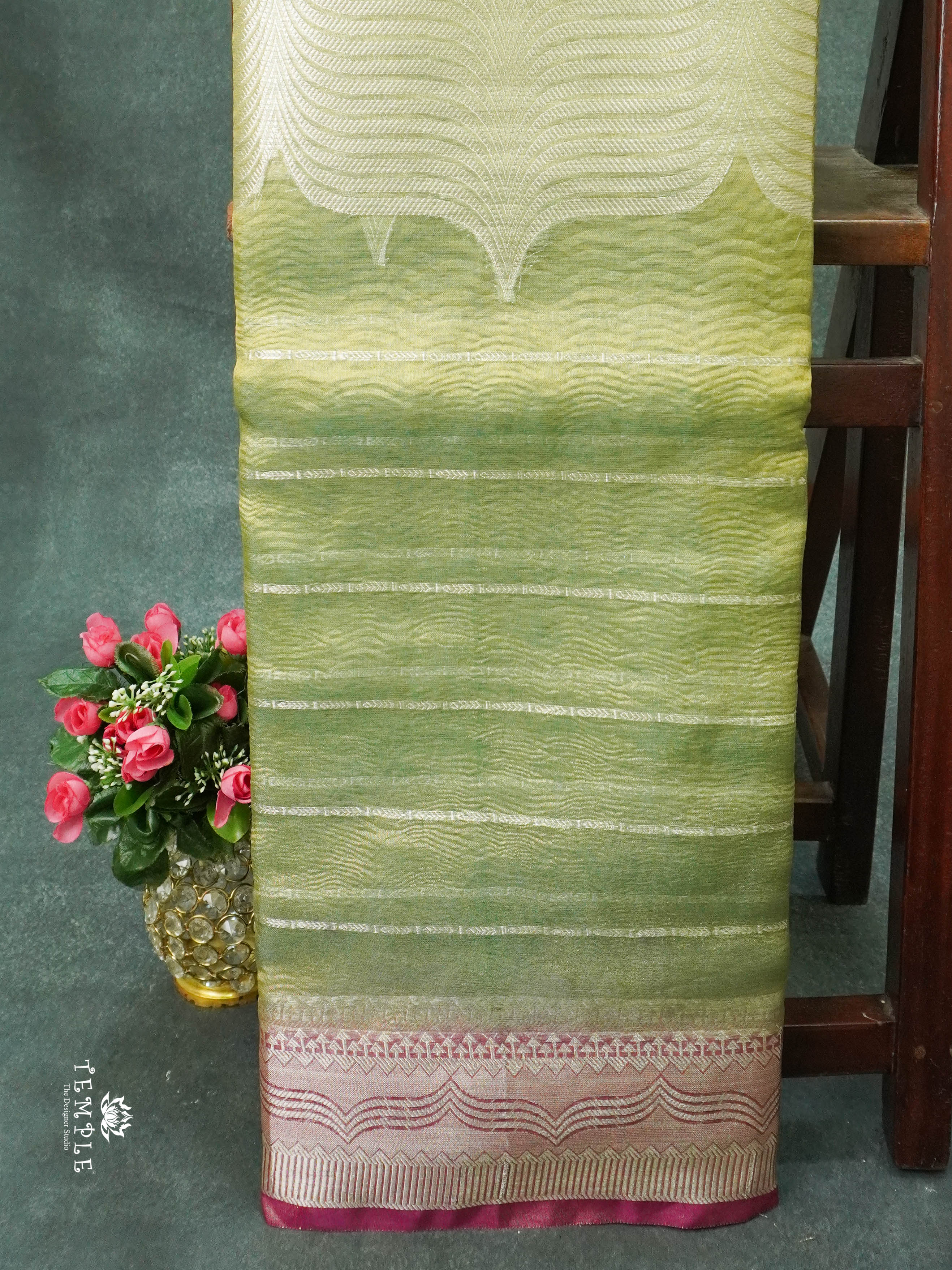 Organza Tissue Saree(Banarasi Zari Woven Pattern) | TTDS1391