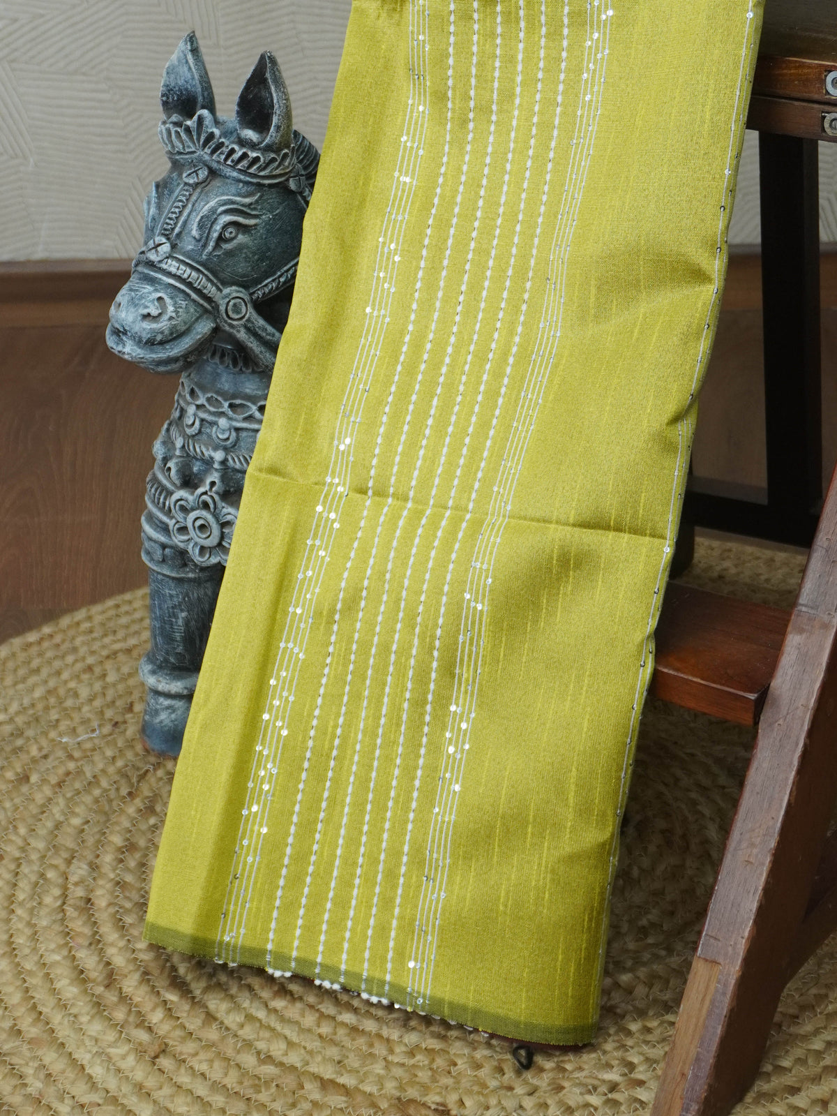 Raw Silk Saree with sequins Work | TTDS2100
