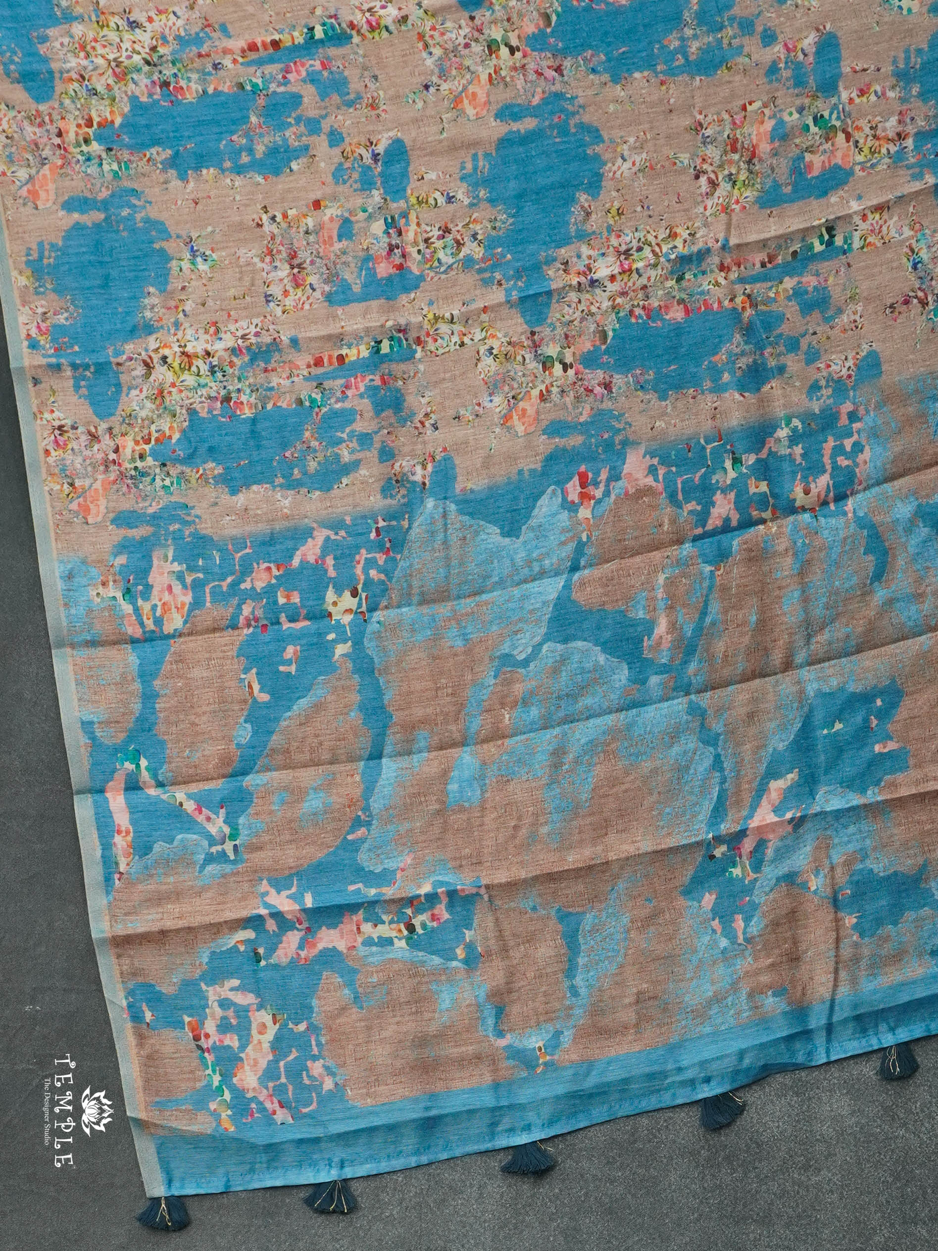 Floral Chanderi Cotton Saree | TTDS2843