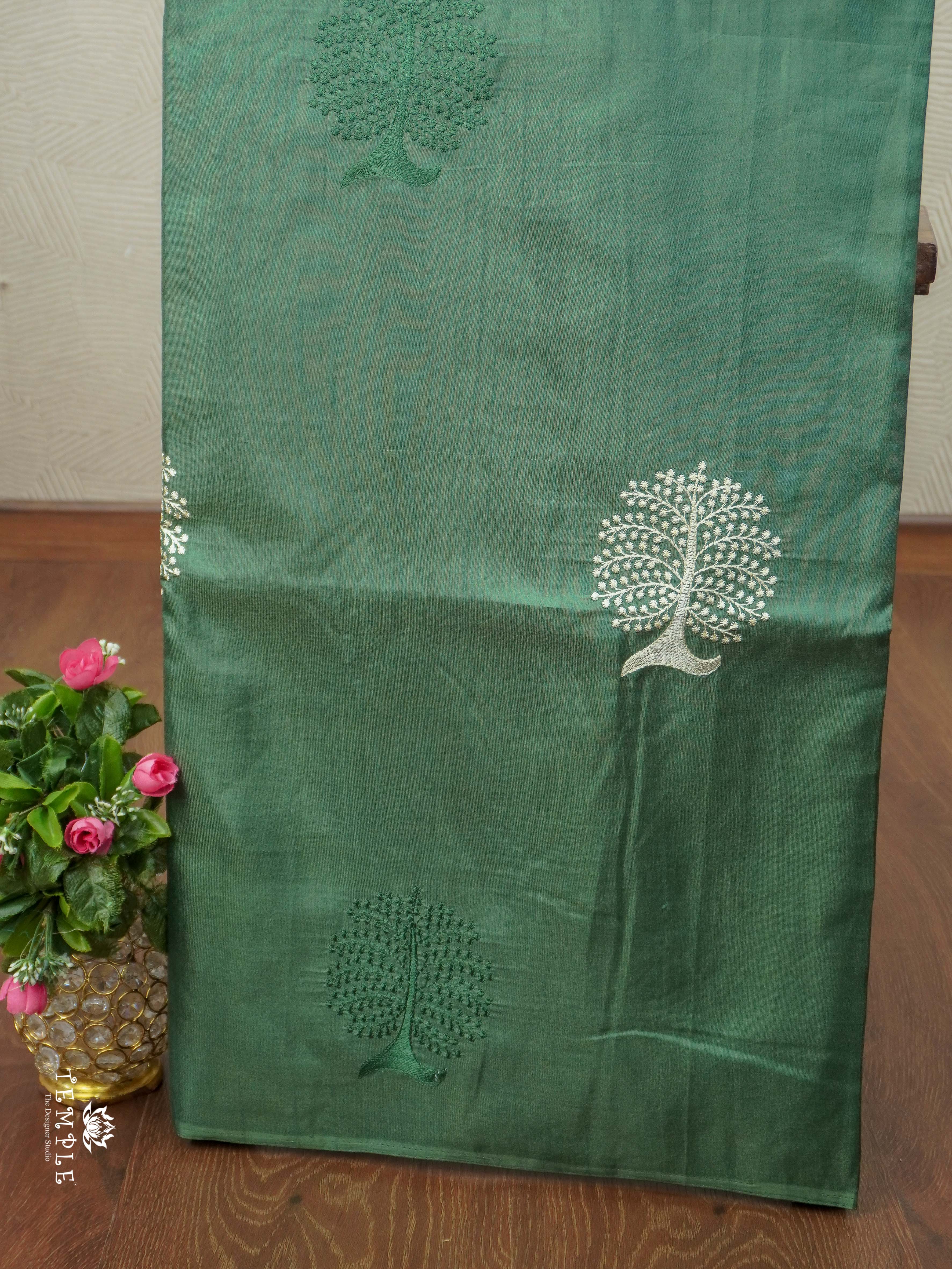 Raw Silk Saree With Thread Works | TTDS2360