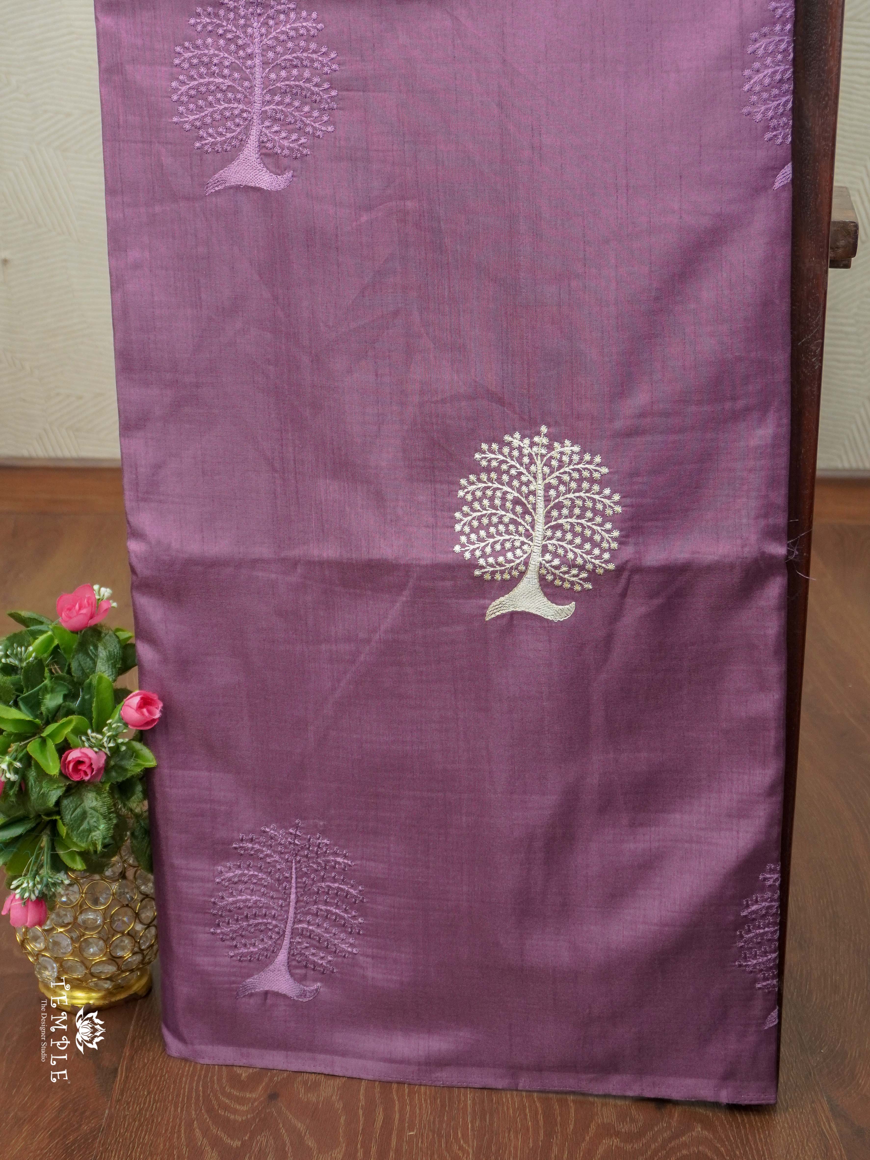 Raw Silk Saree With Thread Works | TTDS2360