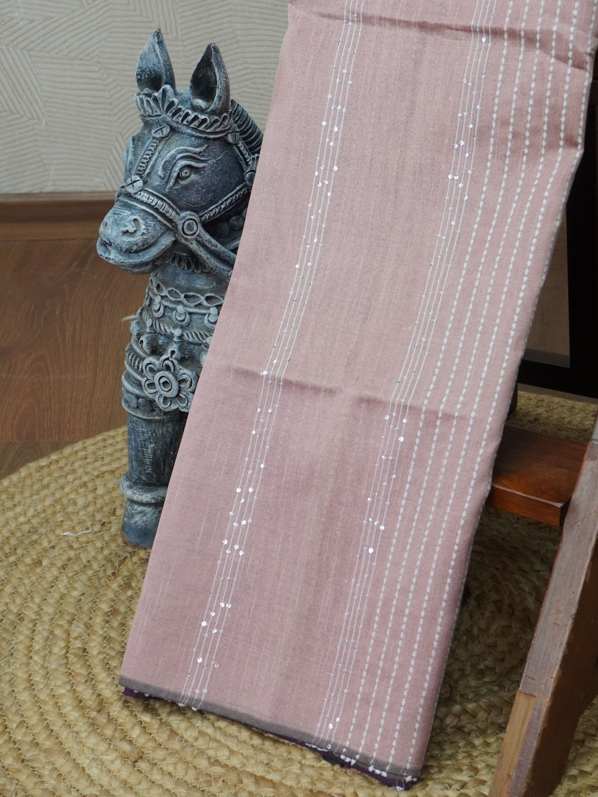 Raw Silk Saree with sequins Work | TTDS2100