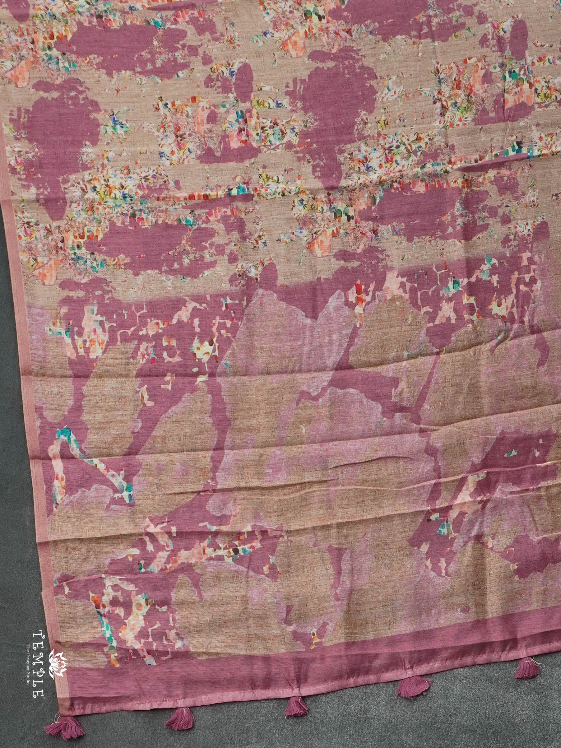 Floral Chanderi Cotton Saree | TTDS2843